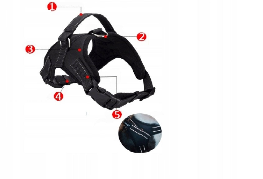 STRONG HARNESS FOR BIG DOG LABRADOR SHEPHERD DURABLE SIZE XL Trade name szelki dla dużego psa