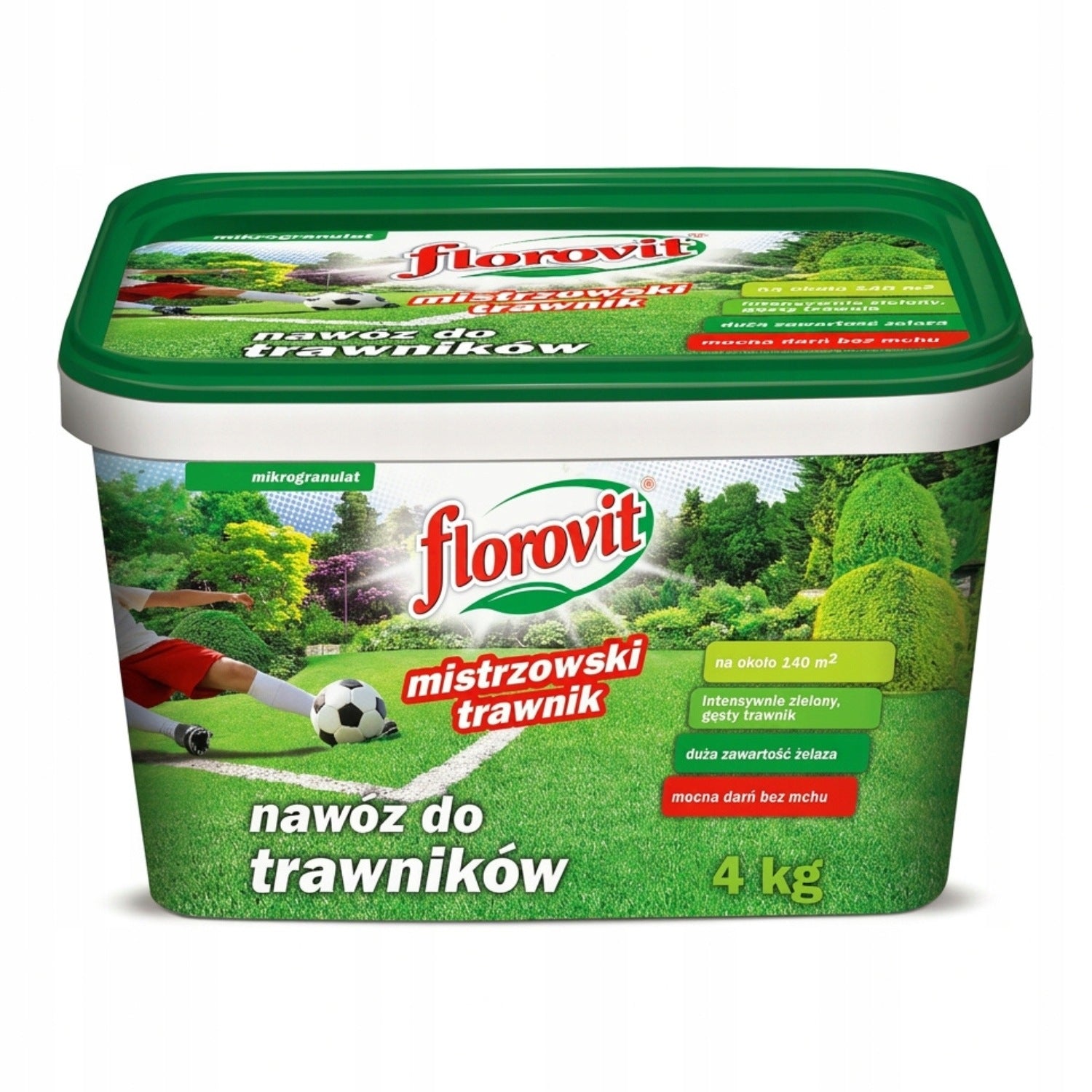 STRONG IRON LAWN Fertilizer for MOSS FLOROVIT ANTIMECH LAWN 4kg 140m2 Packaging status original