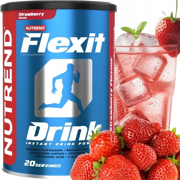 STRONG JOINTS COLLAGEN MSM vitamins GLUCOSAMINE Nutrend Flexit STRAWBERRY 400g