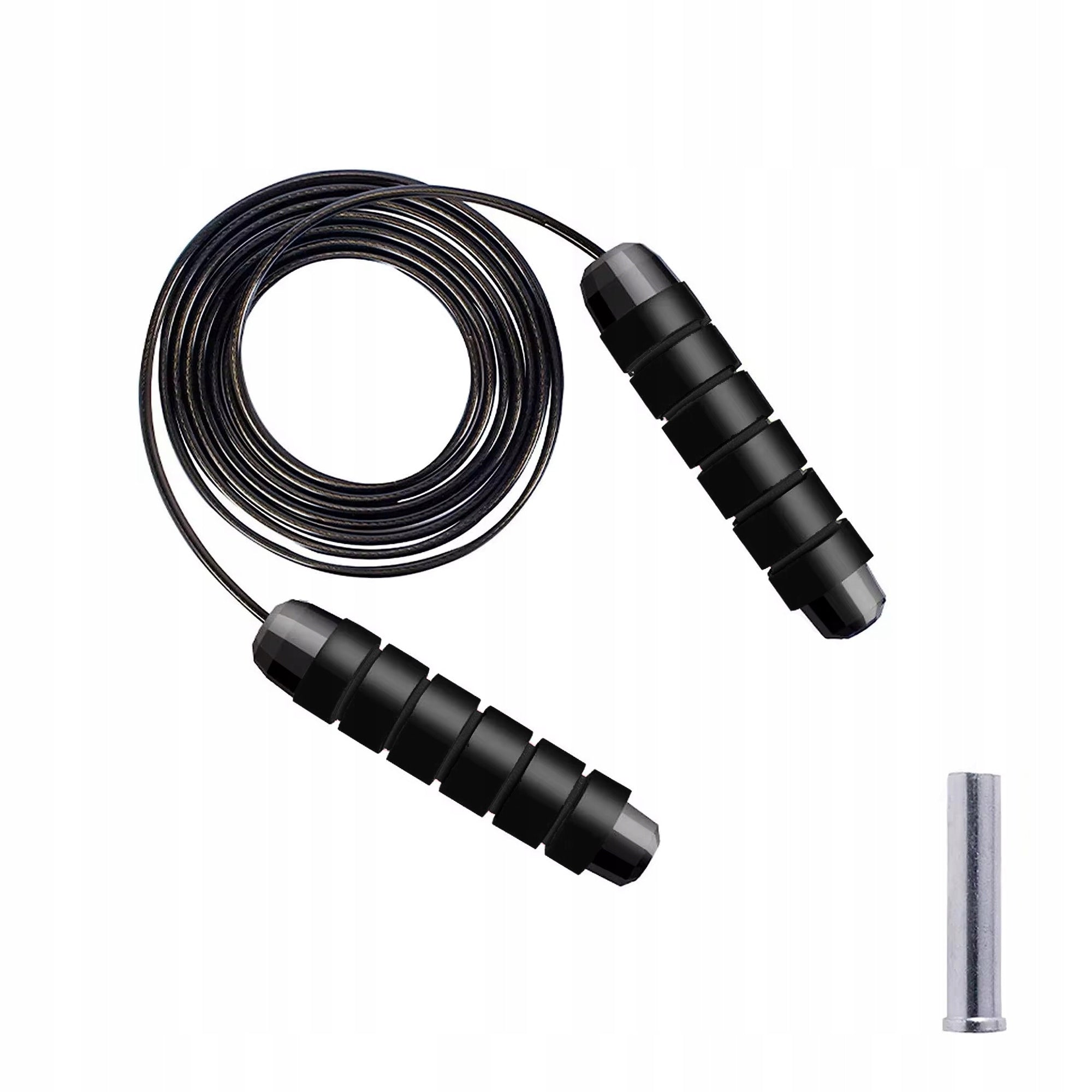 STRONG JUMP ROPE WITH BEARINGS ADJUSTABLE WITH LOAD CORNIX Black Color black