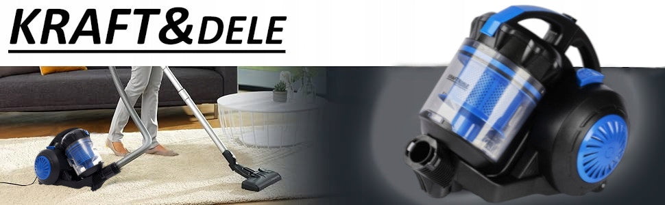 STRONG LIGHTWEIGHT BAGLESS HOUSEHOLD CYCLONE VACUUM CLEANER 5M FILTER Model cyklon900niebieski