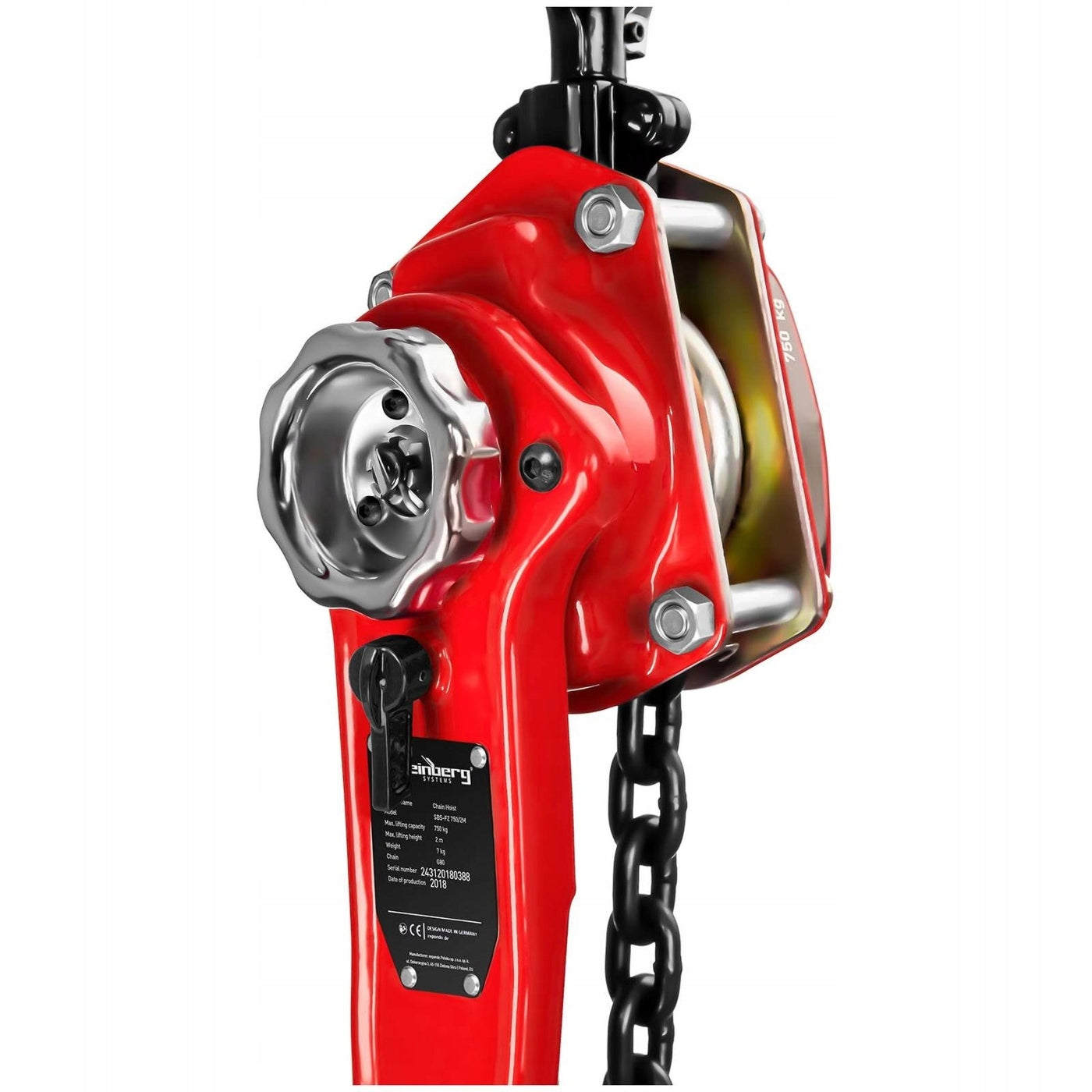 STRONG MANUAL CHAIN WINCH HOIST 2 METERS Customs tariff code 84251900