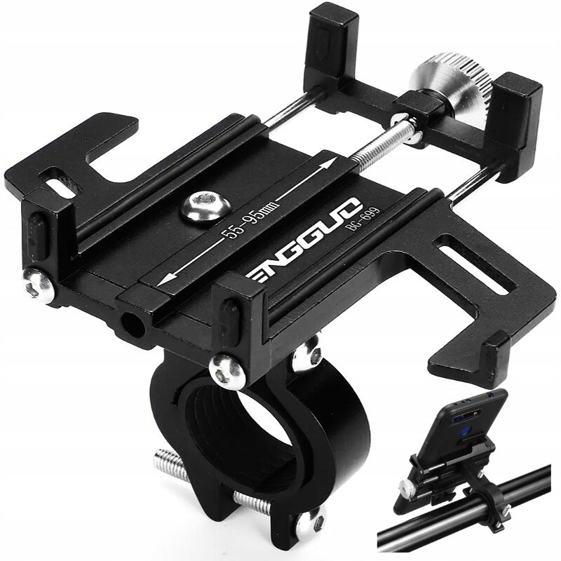 STRONG MOTORCYCLE PHONE HOLDER ALUMINUM FOR HANDLEBARS ver3