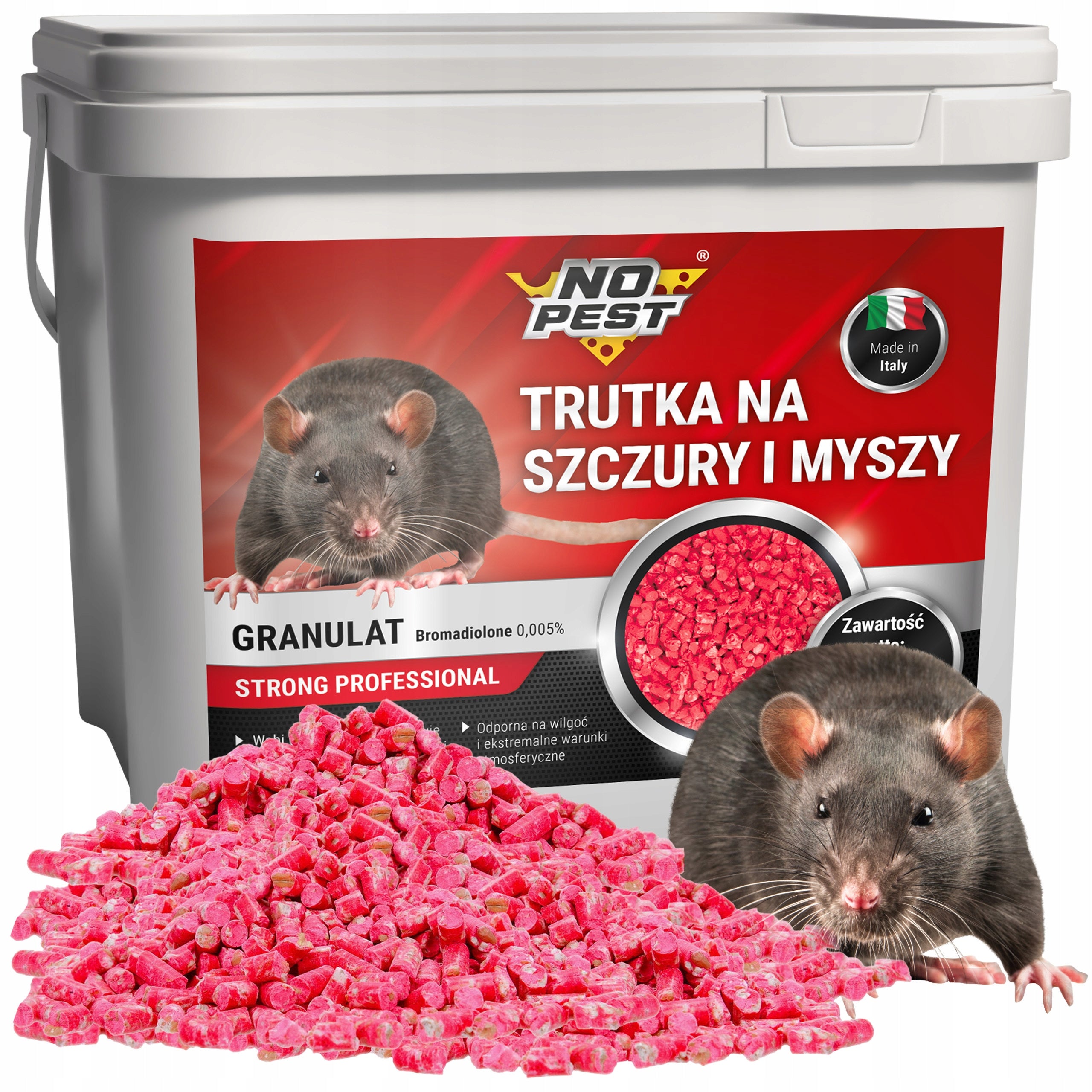 STRONG PELLET POISON AGENT GRANULES FOR RAT MICE RODENTS NO PEST 5KG