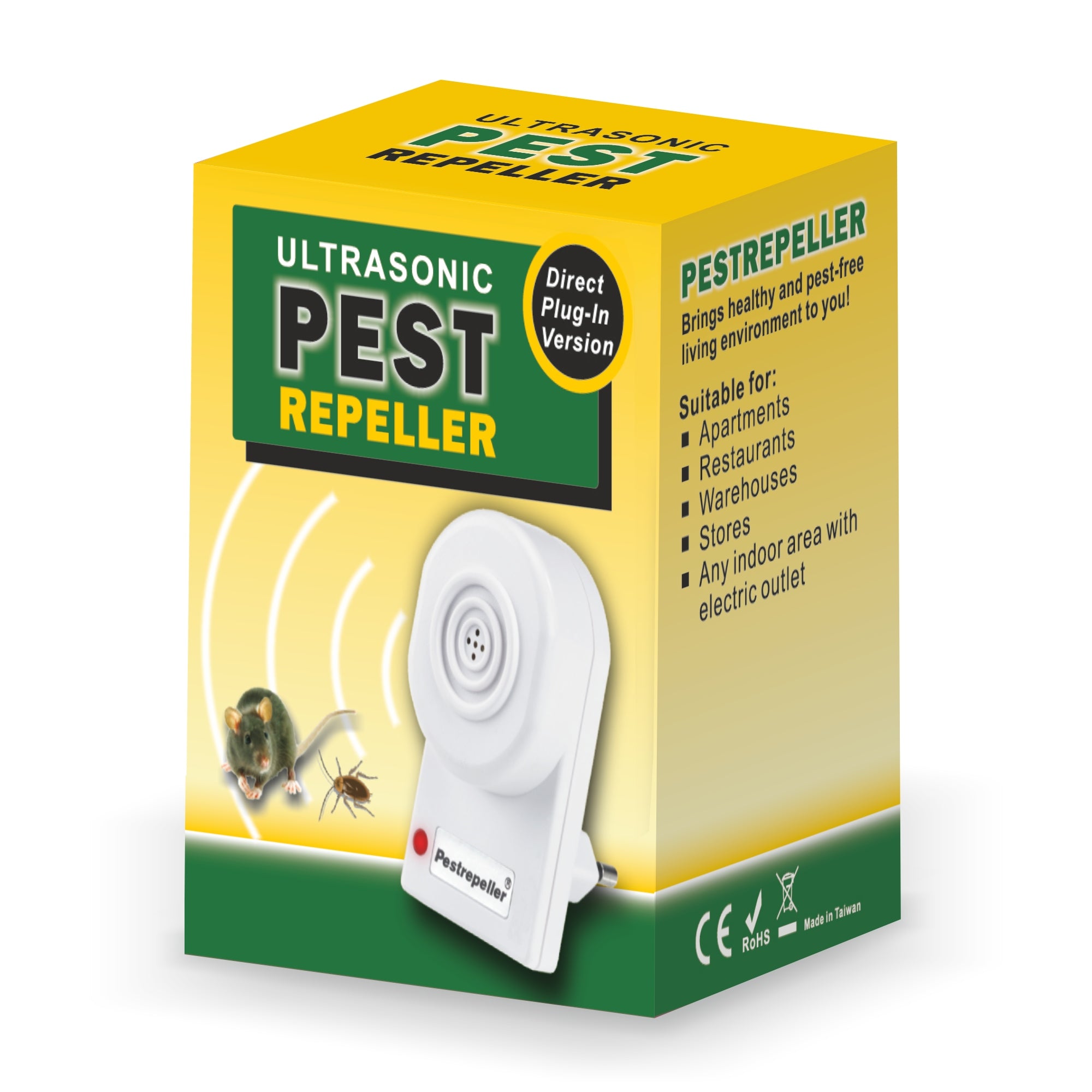 STRONG PEST AND RODENT REPELLENT FOR MOUSE SOCKET MOTHS FLEA ANTS Use Against cockroaches moths ants mice spiders fleas bedbugs silverfish other