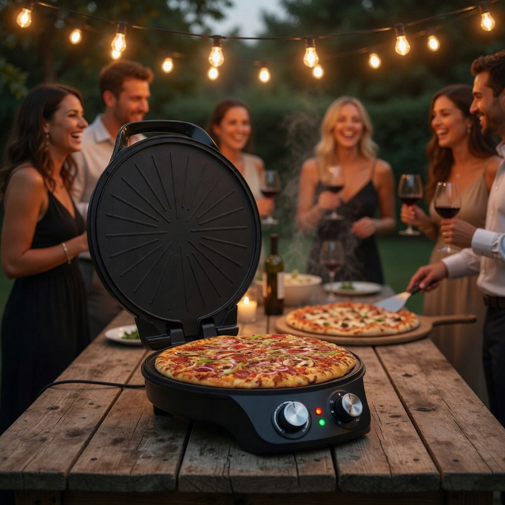 STRONG PIZZA OVEN 2000W ELECTRIC OVEN 300°C FOLDING ADJUSTABLE Packaging status original