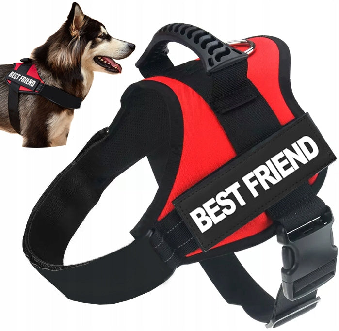 STRONG PRESSURE-FREE DOG HARNESS M 50-62 + ENGRAVING