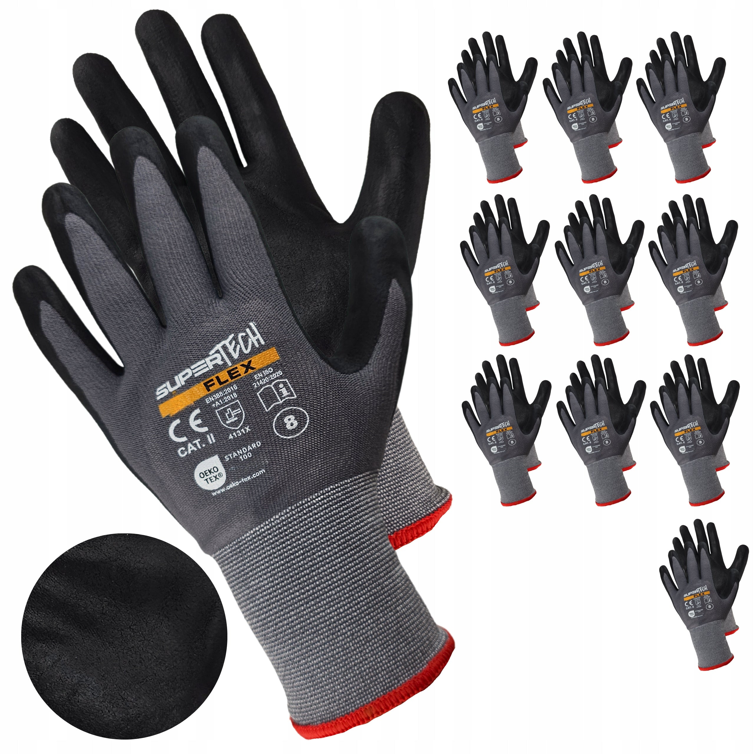 STRONG WORK Gloves PROTECTIVE NITRILE FOAM BHP 10 Pairs