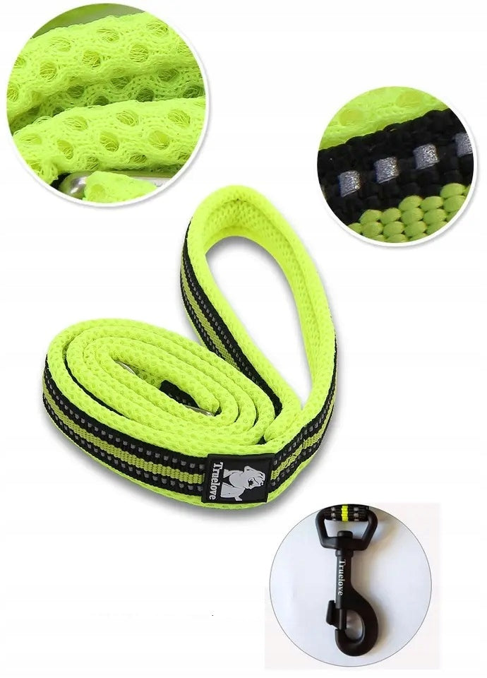 STRONG dog leash REFLECTIVE PINK Truelove 200cm M Trade name MOCNA smycz dla psa ODBLASK RÓŻOWA Truelove 200cm M Pudel Beagle Buldog Bokser Golden retriver