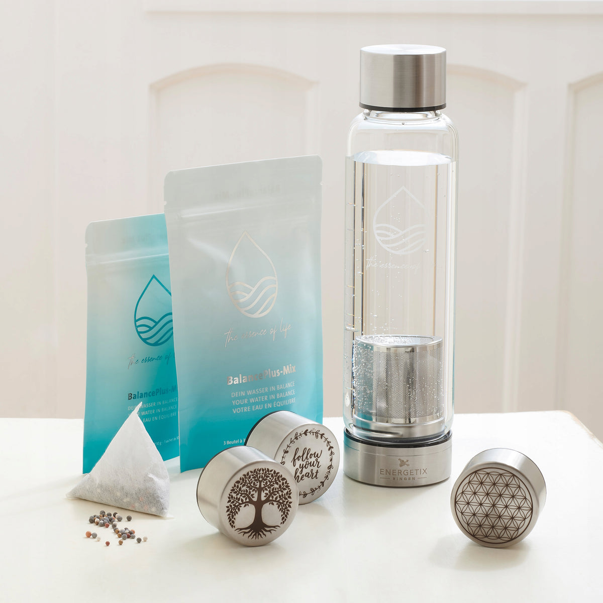 STRUCTURER WATER IONIZER ALKALINE BOTTLE MAGNETIC GLASS WATER BOTTLE Packaging status original