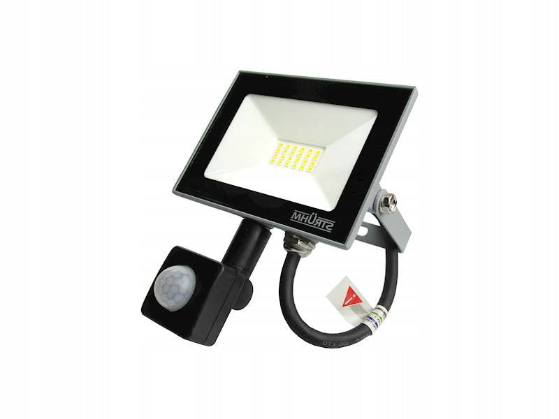 STRUHM Floodlight halogen motion sensor KROMA LED S 100W GREY NW 03608 Color silver