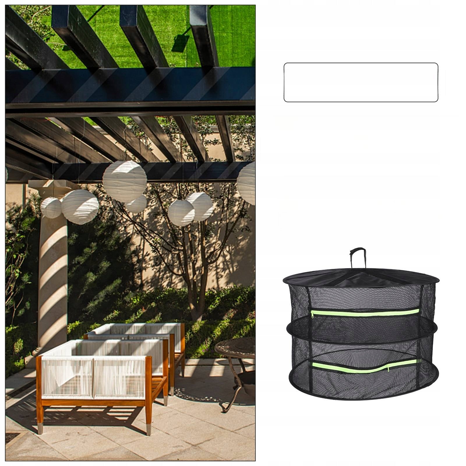 STURDY BLACK PLANT DRYING NET WITH FOLDABLE DOUBLE STORAGE RACK EAN (GTIN) 4894931729231