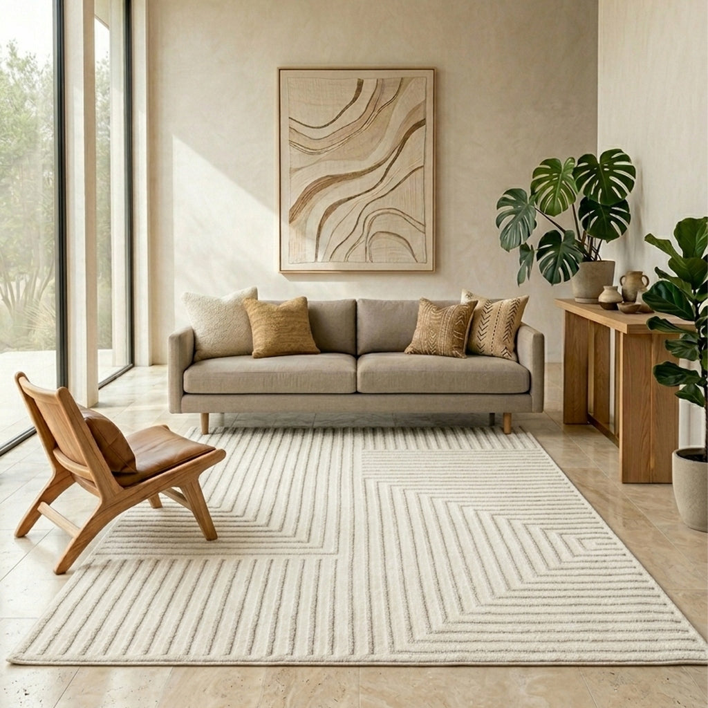 STYLISH CREAM CARPET 160X230 CM ELEGANT DECOR LIVING ROOM CAMPINO 217 CREME Manufacturer code CAMPINO 217 CREME