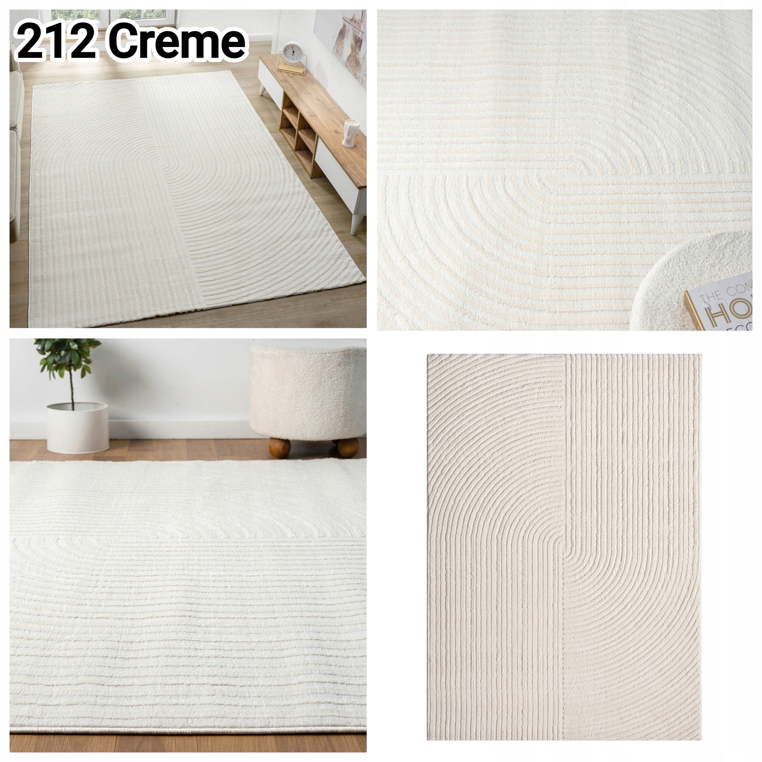 STYLISH CREAM DURABLE LIVING ROOM RUG 120x170 PREMIUM GREY VARIOUS DESIGNS Material polypropylene