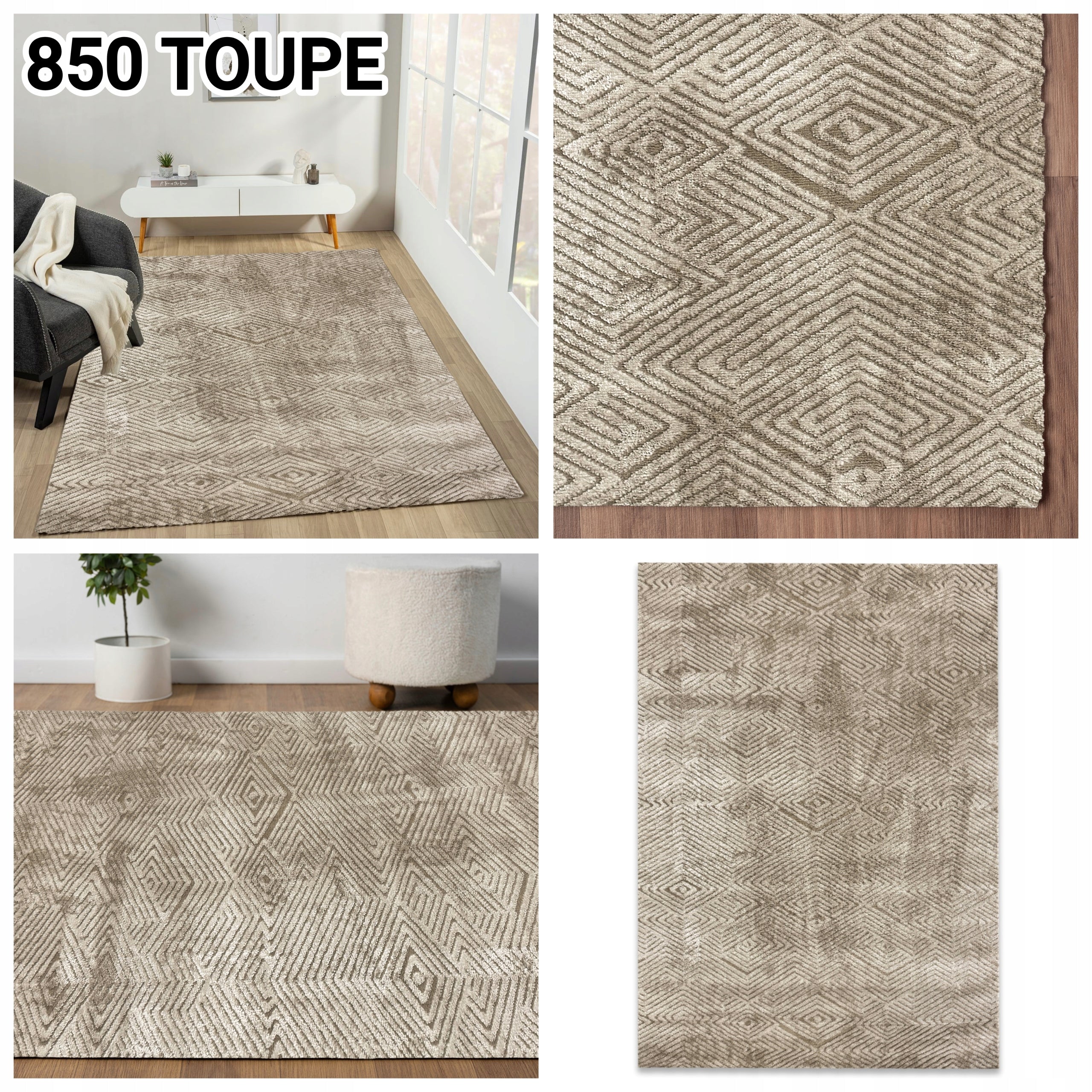 STYLISH MODERN DENSE CARPET 160x230 CREAM GREY VARIOUS DESIGNS FOR LIVING ROOM Kind with short hair
