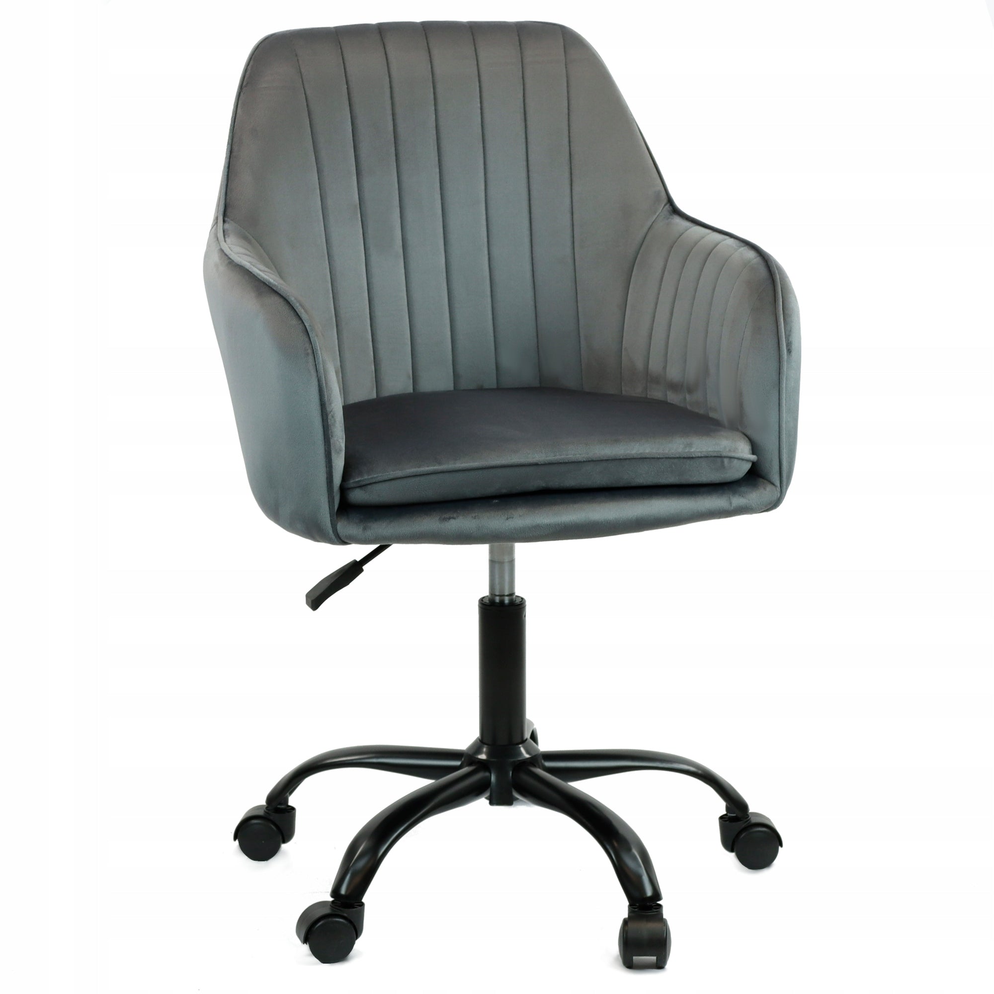 STYLISH UPHOLSTERED SWIVEL GRAPHITE CHAIR FOR DRESSING TABLE DESK LIVING ROOM Packaging status original