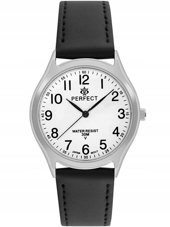 STYLISH WOMEN'S WATCH - PERFECT - BLACK LEATHER STRAP Packaging status original