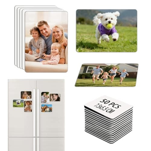 SUBLIMATION MAGNETS BLANKS SET OF 50 PCS DIY FOR PERSONALIZATION Brand no brand