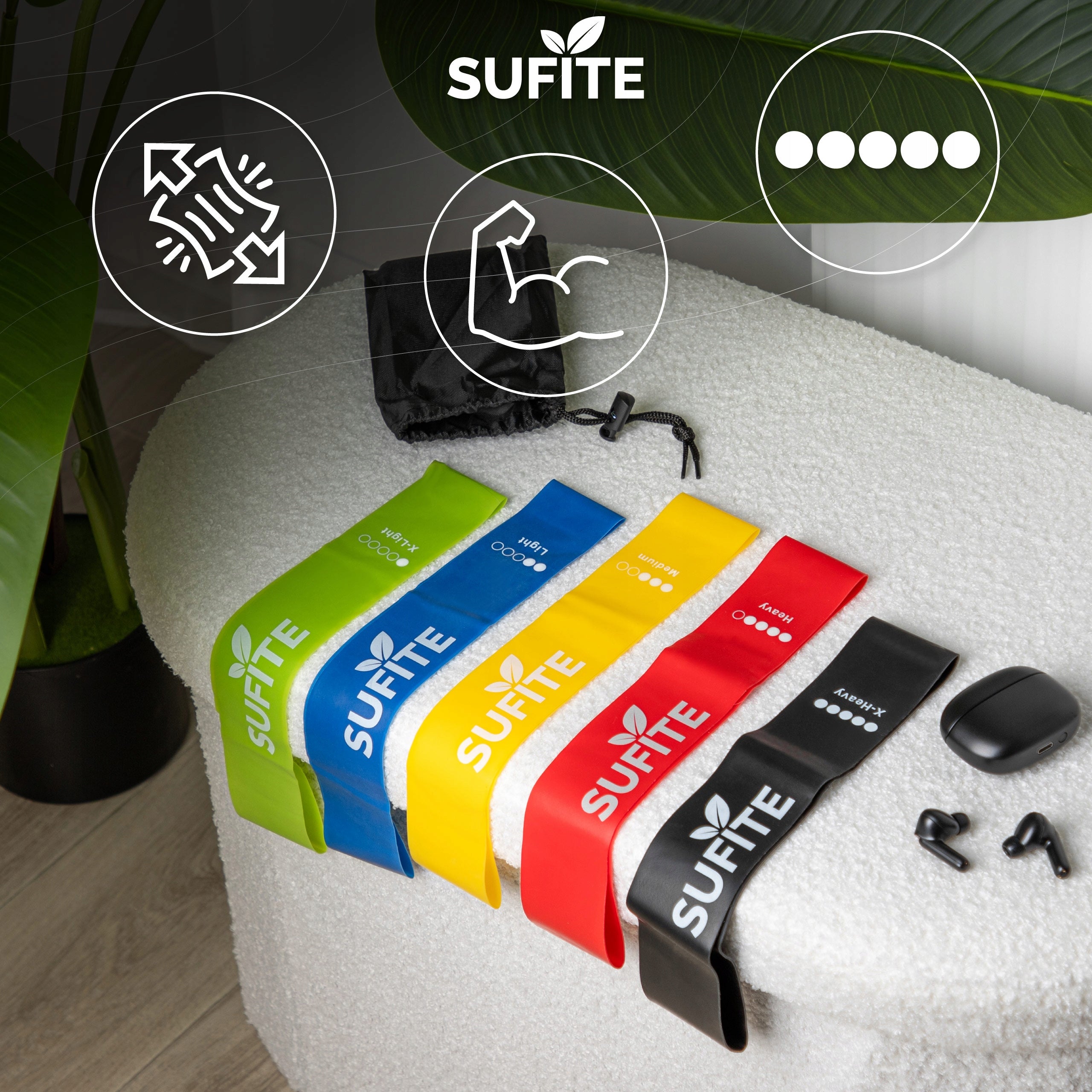 SUFITE resistance bands - flexible, comfortable and effective for any workout Brand SUFITE