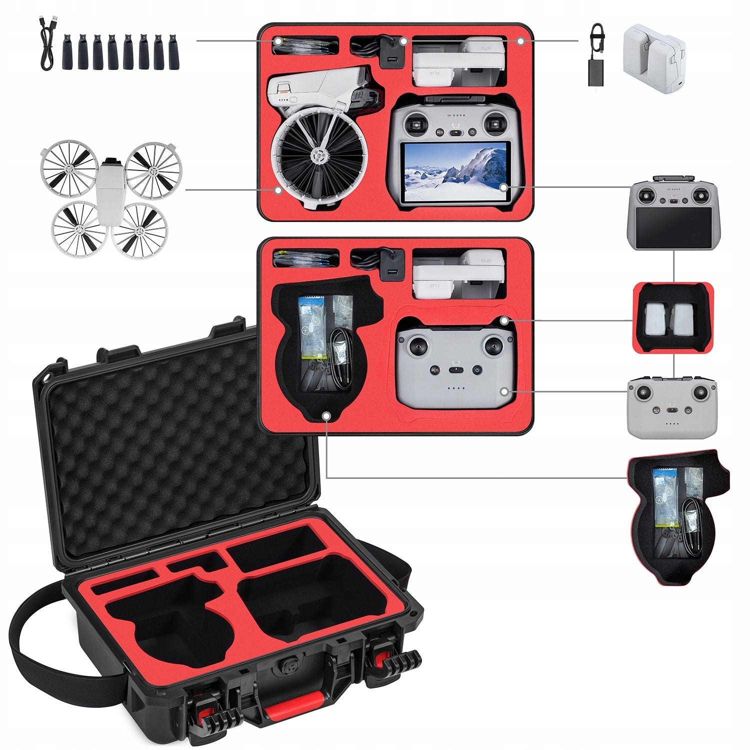 SUITCASE FOR DJI Flip Fly More Combo TRANSPORT CASE PROTECTIVE CASE STARTRC Packaging status original