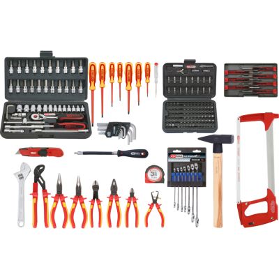 SUITCASE FOR ELECTRICIAN 195PARTS CERTIFICATE VDE 1000V + KEYS KSTOOLS 117.0195 Manufacturer code 117.0195