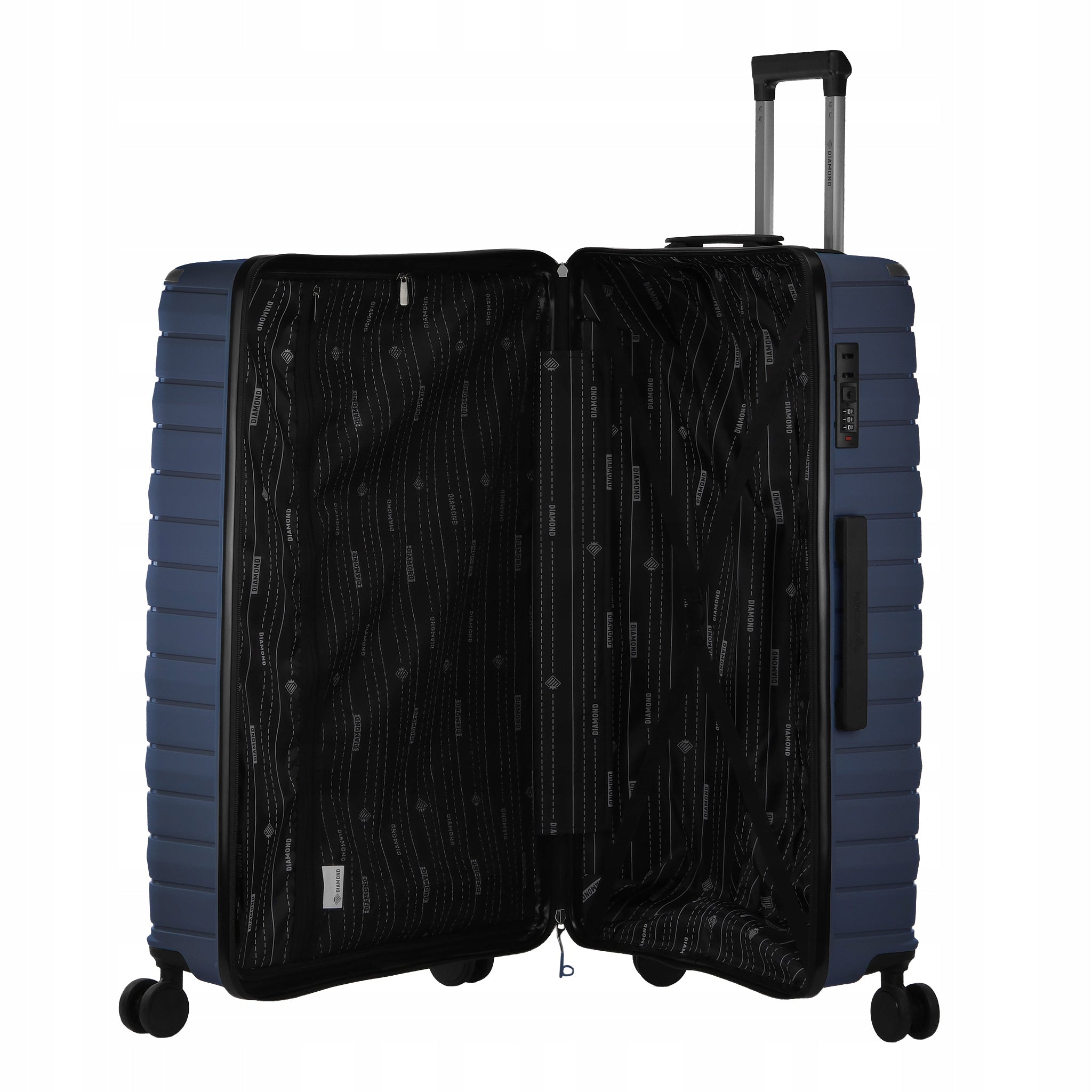 SUITCASE LARGE TRAVEL MADE OF POLYPROPYLENE LUGGAGE DIAMOND NAVY XL 28" P420 Manufacturer code P420_XL