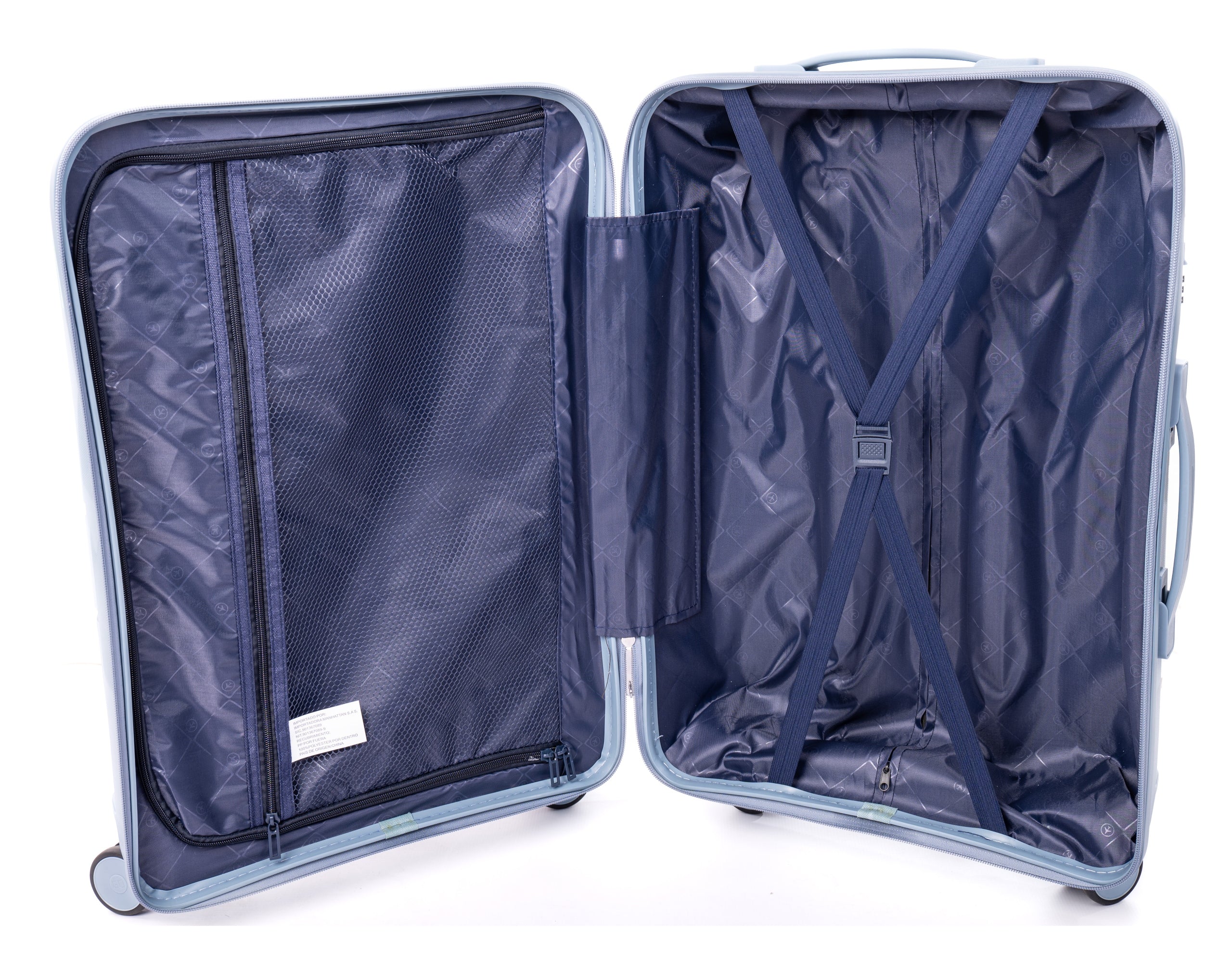 SUITCASE LARGE XXL INDESTRUCTIBLE LUGGAGE DOUBLE WHEELS POLYPROPYLENE Depth (shorter edge) 28 cm