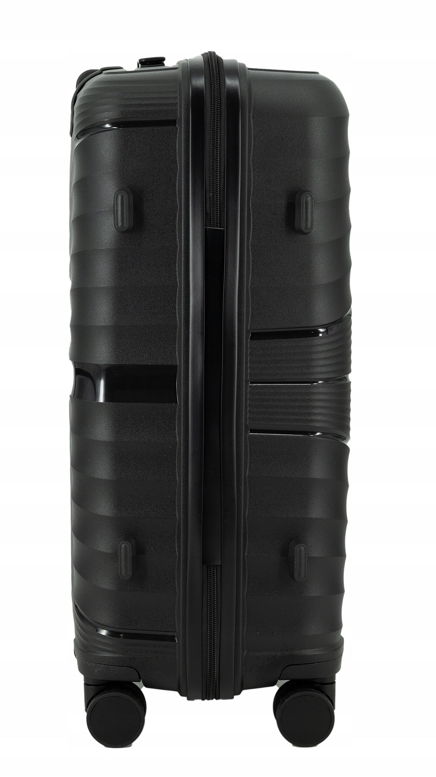 SUITCASE MEDIUM INDESTRUCTIBLE LIGHT LUGGAGE POLYPROPYLENE TSA LANZARO BLACK Depth (shorter edge) 26 cm