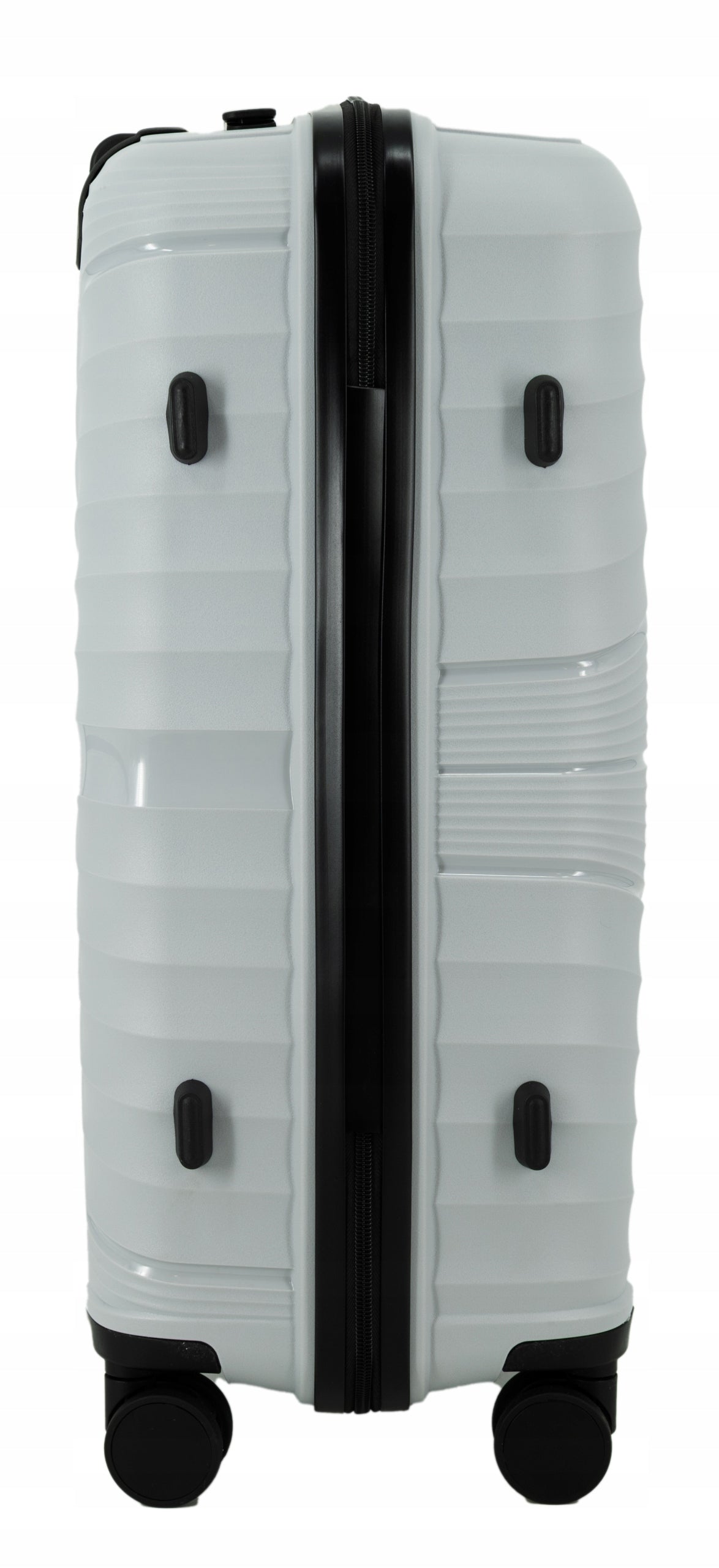 SUITCASE MEDIUM INDESTRUCTIBLE LIGHTWEIGHT POLYPROPYLENE TSA LANZARO LIGHT GREY Brand LANZARO