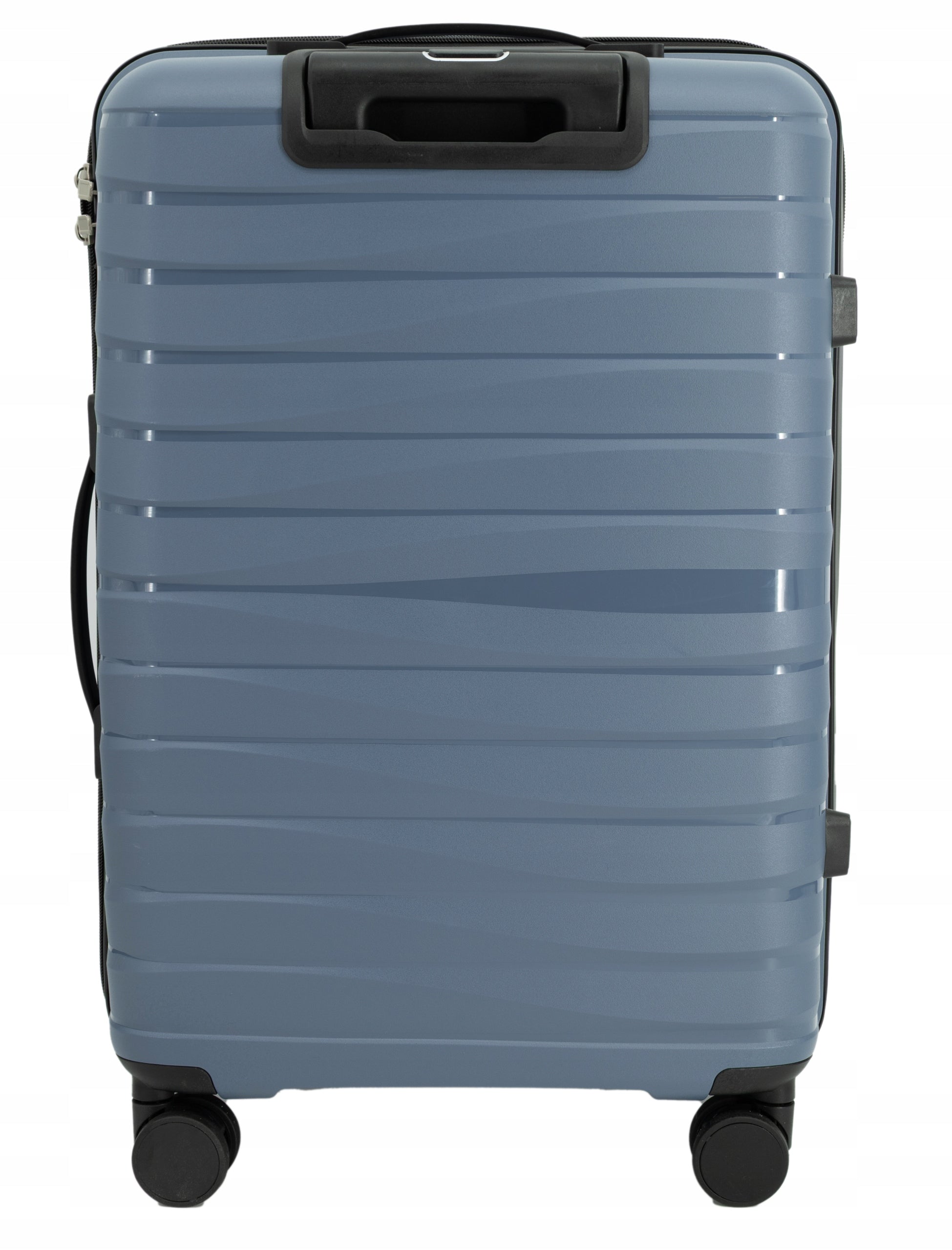 SUITCASE MEDIUM TRAVEL LIGHT WHEELS LUGGAGE POLYPROPYLENE TSA LANZARO NAVY BLUE Brand LANZARO