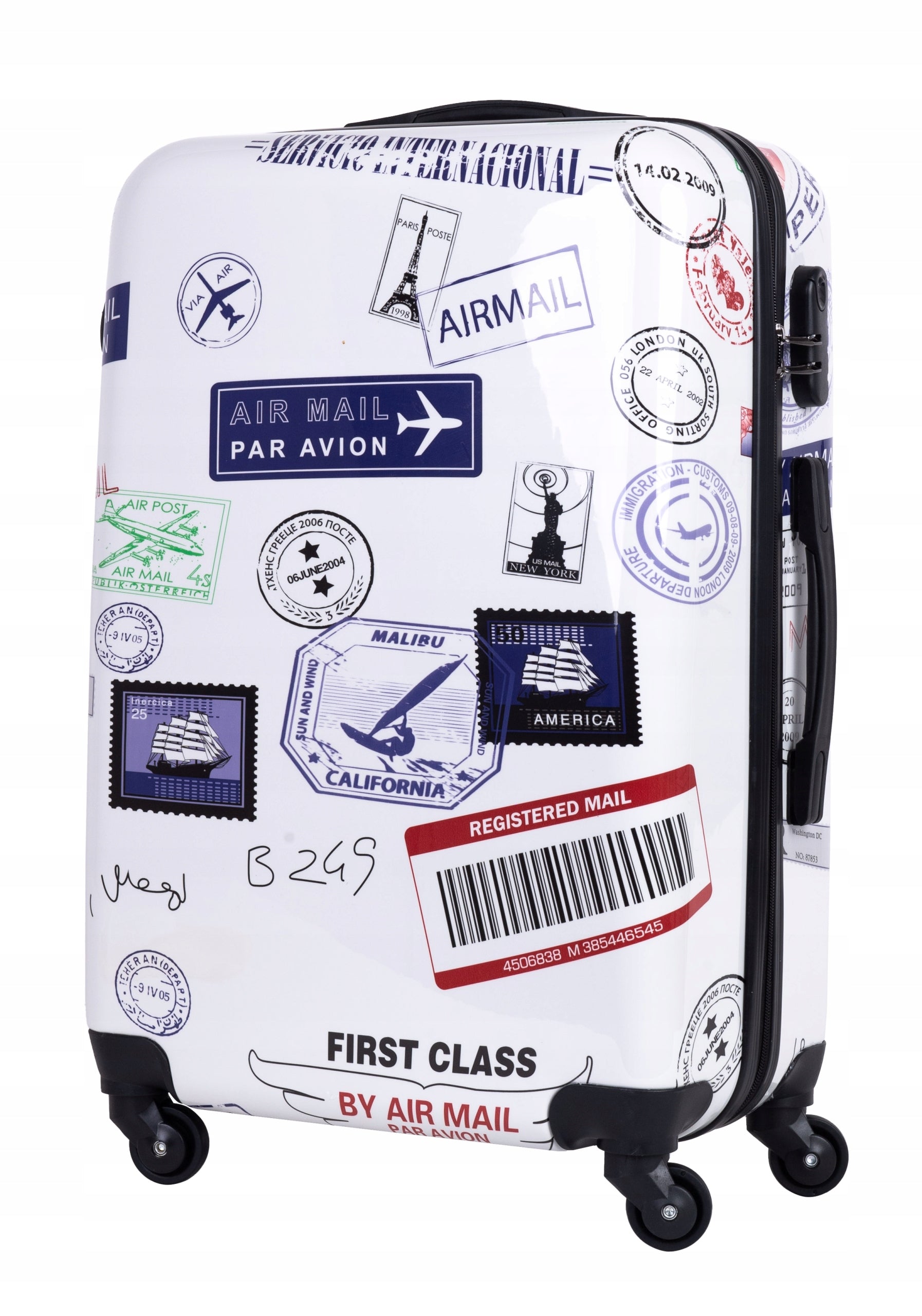 SUITCASE MEDIUM TRAVEL WHEELS BAGIA 20 X XL PATTERN Depth (shorter edge) 25 cm