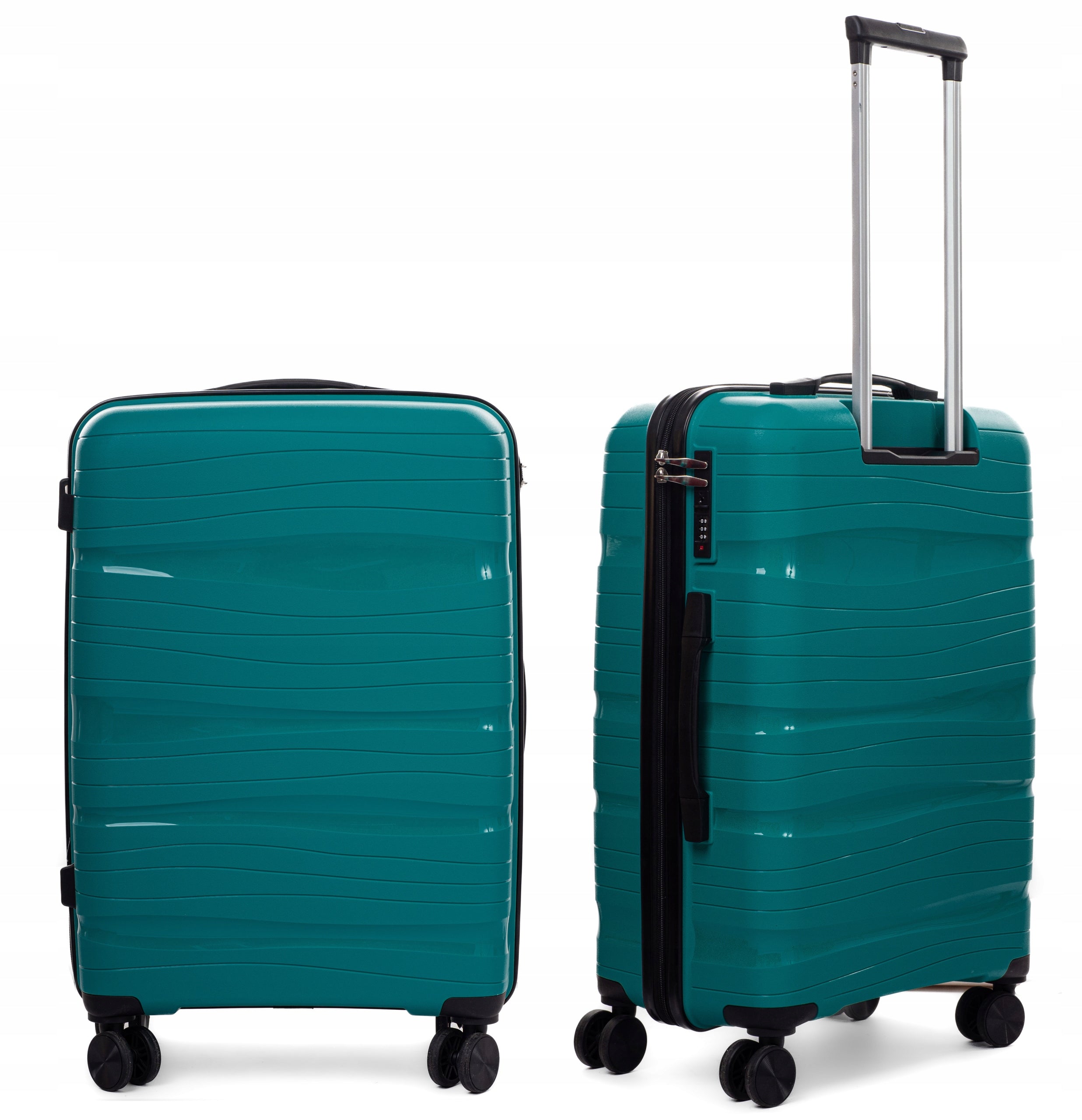 SUITCASE MEDIUM XL INDESTRUCTIBLE RGL DOUBLE WHEELS POLYPROPYLENE LUGGAGE Kind hard