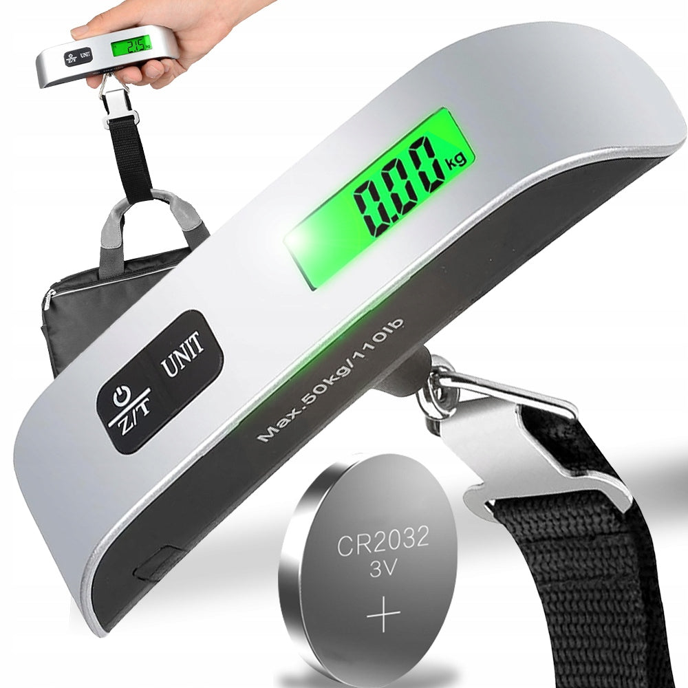 SUITCASE SCALE MANUAL DIGITAL THERMOMETER ILLUMINATED 50KG 50G FOR SUITCASES Brand no brand