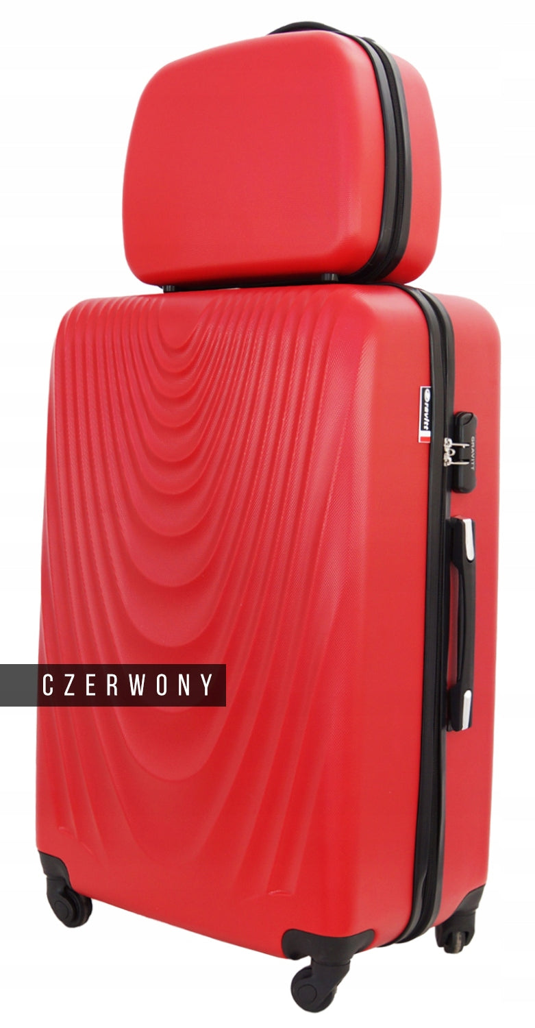 SUITCASE SET MEDIUM+BAG LUGGAGE AIRPLANE 1051 Brand Gravitt