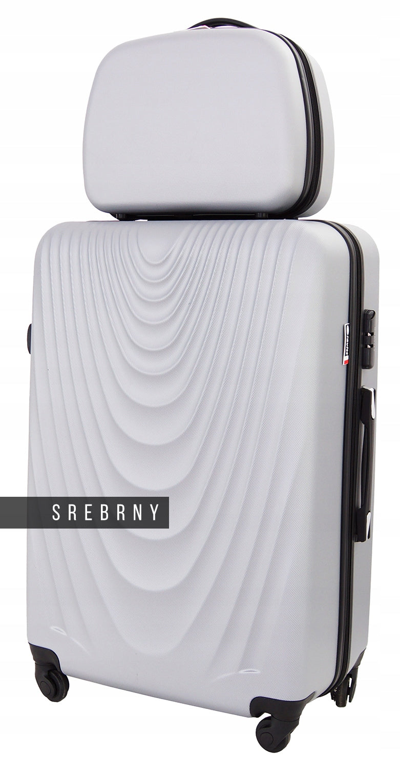 SUITCASE SET MEDIUM+BAG LUGGAGE AIRPLANE 1051 Height 64 cm