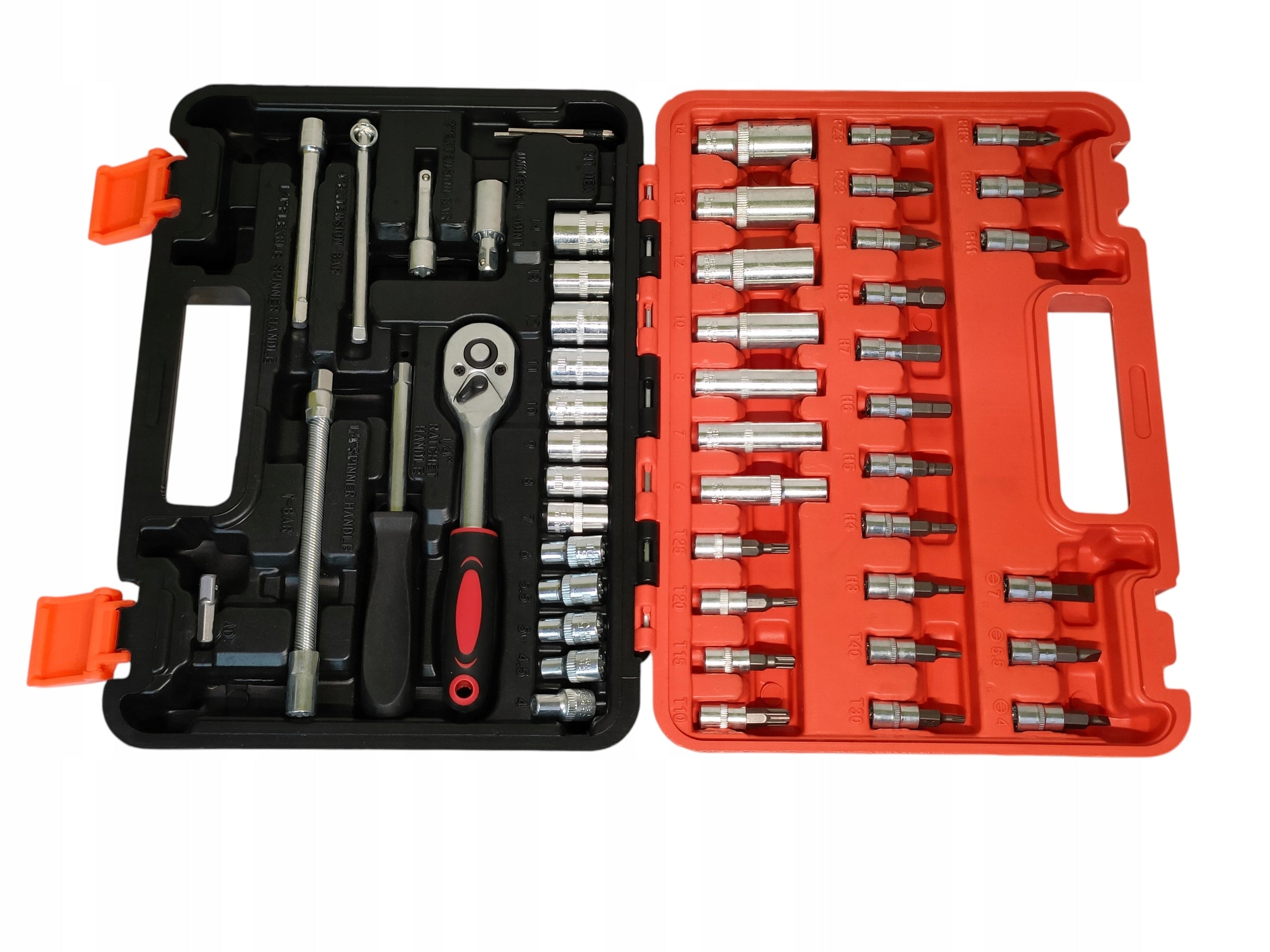 SUITCASE SET OF WRENCHES SOCKETS BITS RATCHET TOOLS 53 PCS