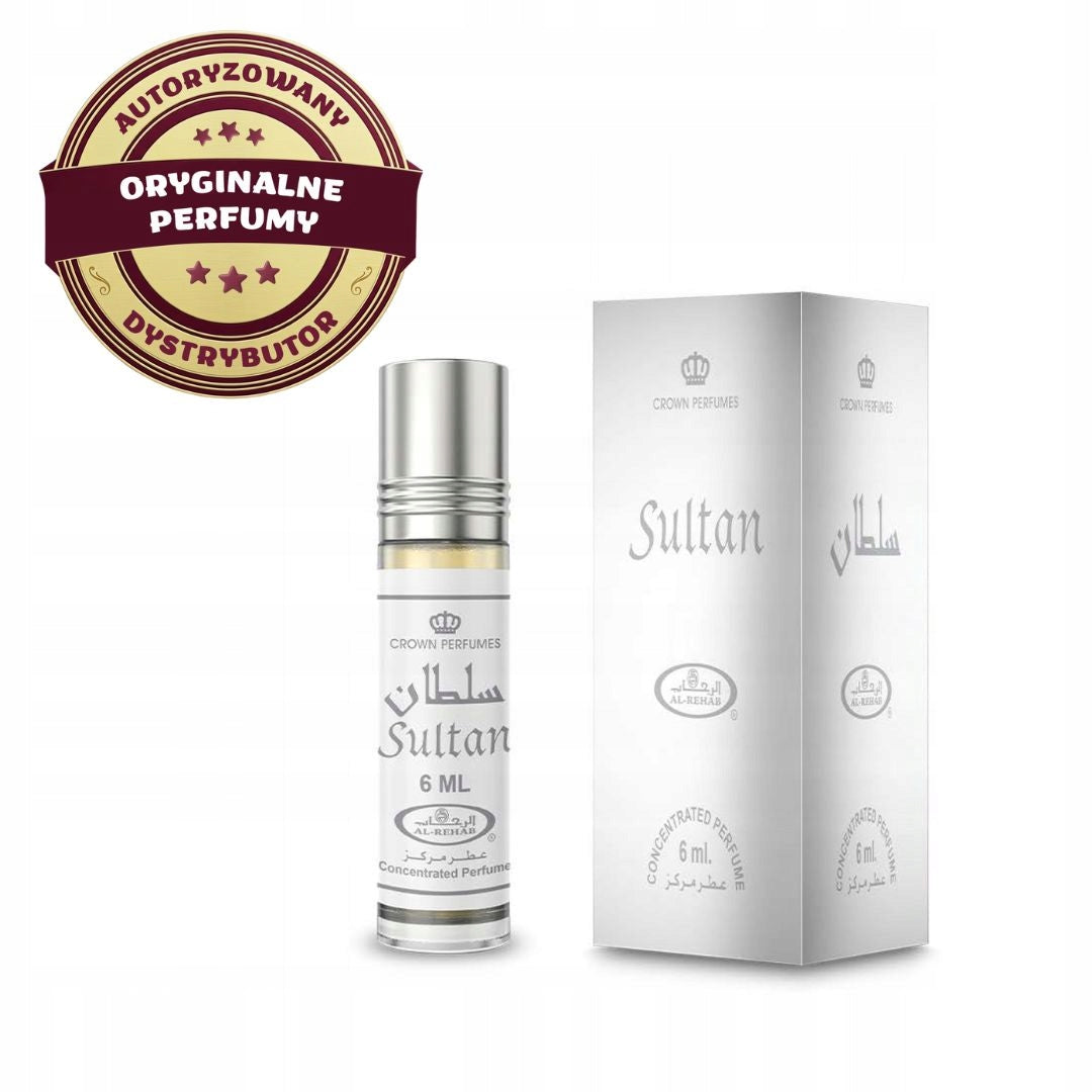 SULTAN ARABIC PERFUME IN OIL MEN'S WOODY CITRUS ORIENT 6 ml AL REHAB