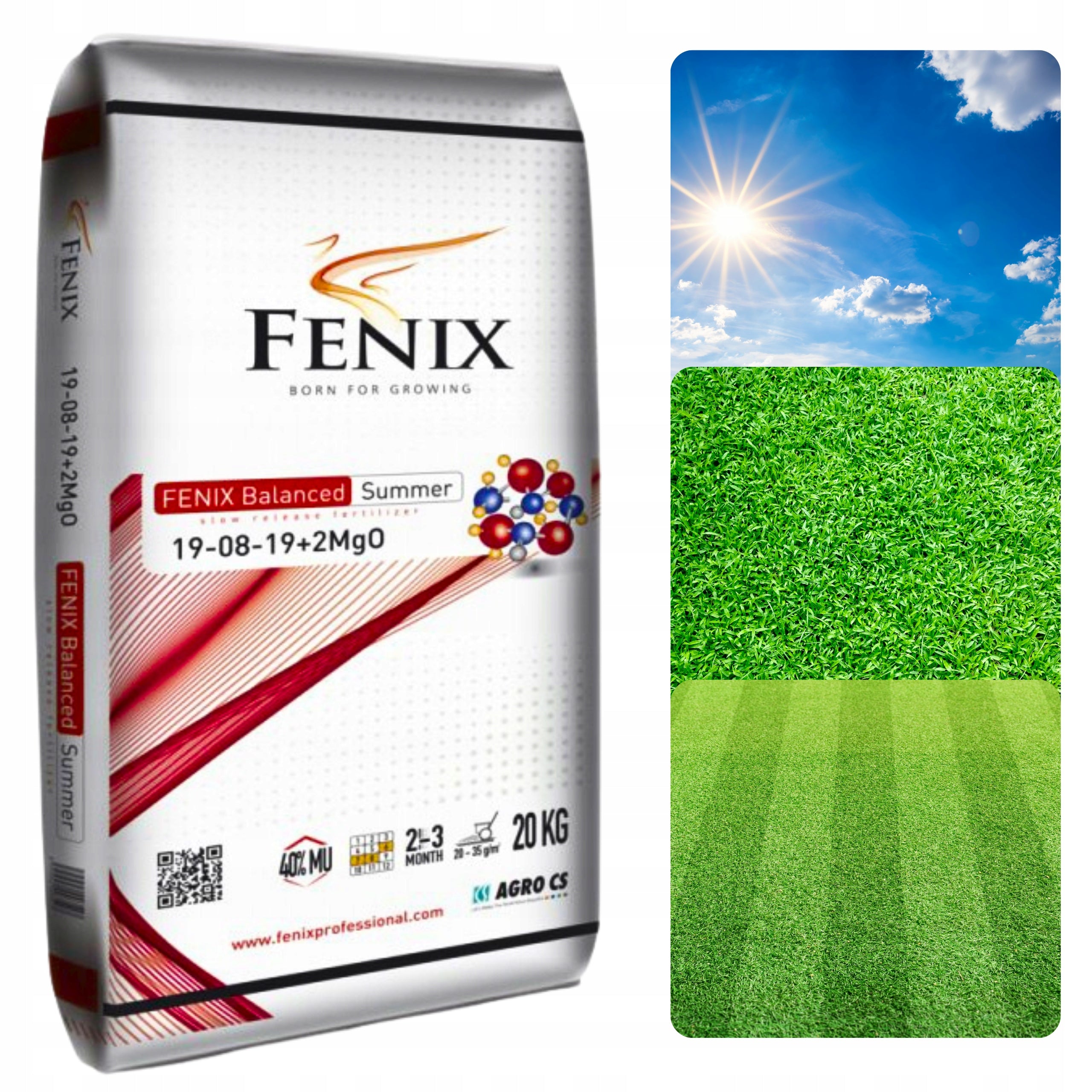 SUMMER FERTILIZER FOR LAWN GRASS FENIX PROFESSIONAL SUMMER 20KG