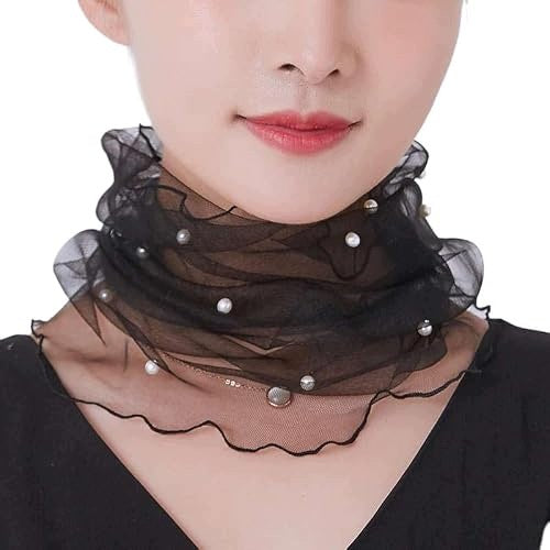SUMMER LACE SCARF FOR WOMAN BEADED COLLAR BREATHABLE Brand no brand