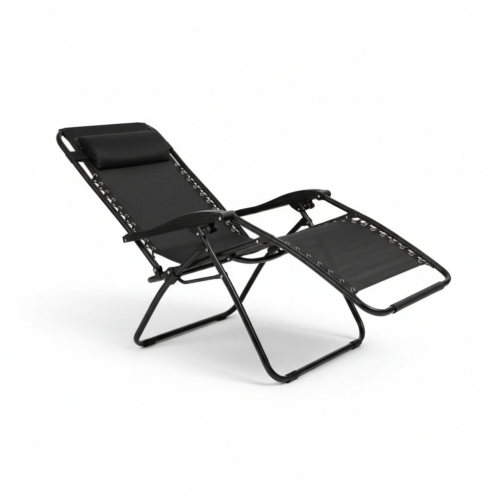 SUN LOUNGER BEACH CHAIR FOLDING PATIO CHAIR WITH CUSHION STAND Kind sunbed