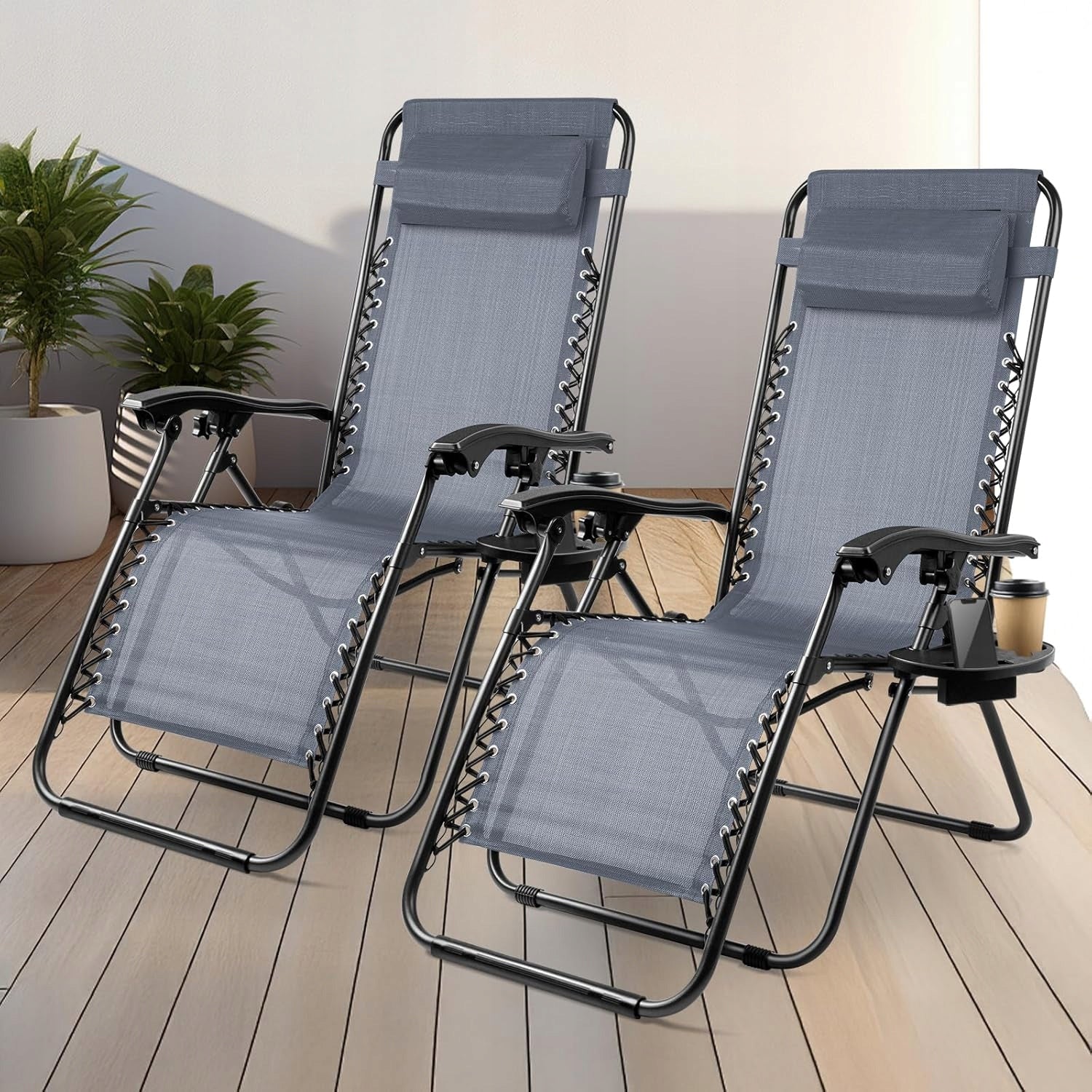SUN LOUNGER BEACH CHAIR FOLDING ZERO GRAVITY FOR SWIMMING POOL TERRACE BALCONY Brand Impor