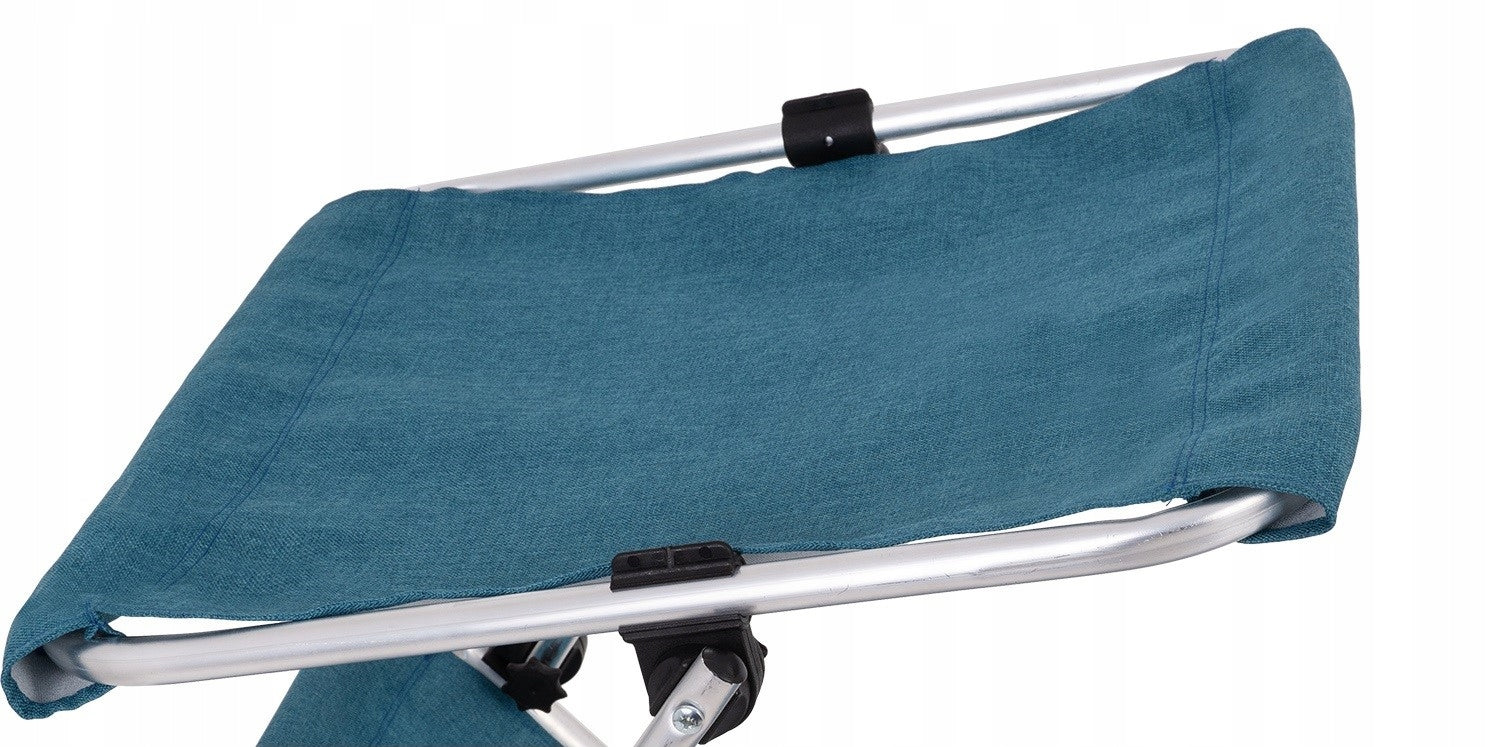SUN LOUNGER ON WHEELS GARDEN CANOPY BEACH FOLDING TERRACE CHAIR Length (longer side) 165 cm