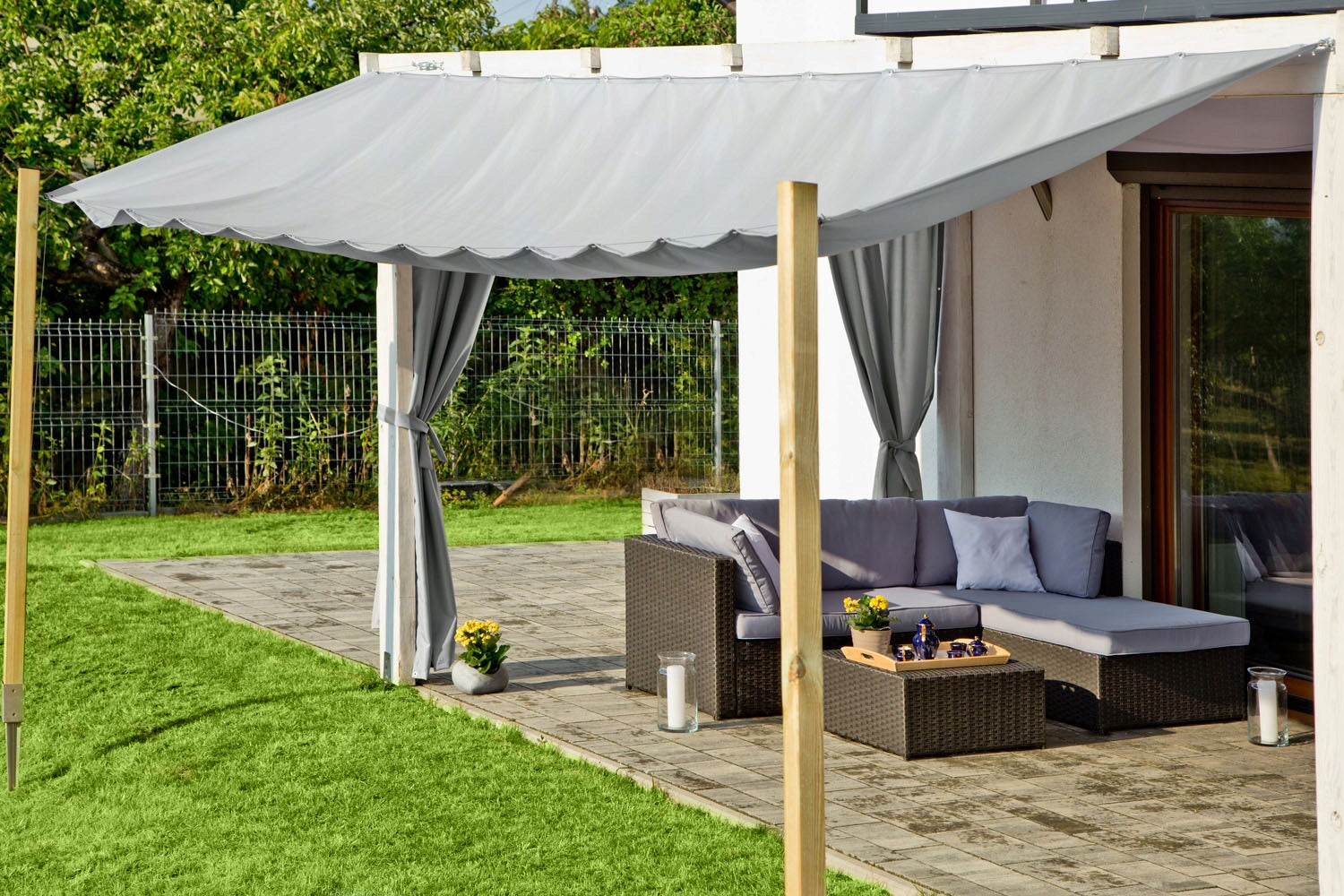 SUNGARDEN SAIL EXTENDABLE 4x3m Grey Product weight with unit packaging 3 kg