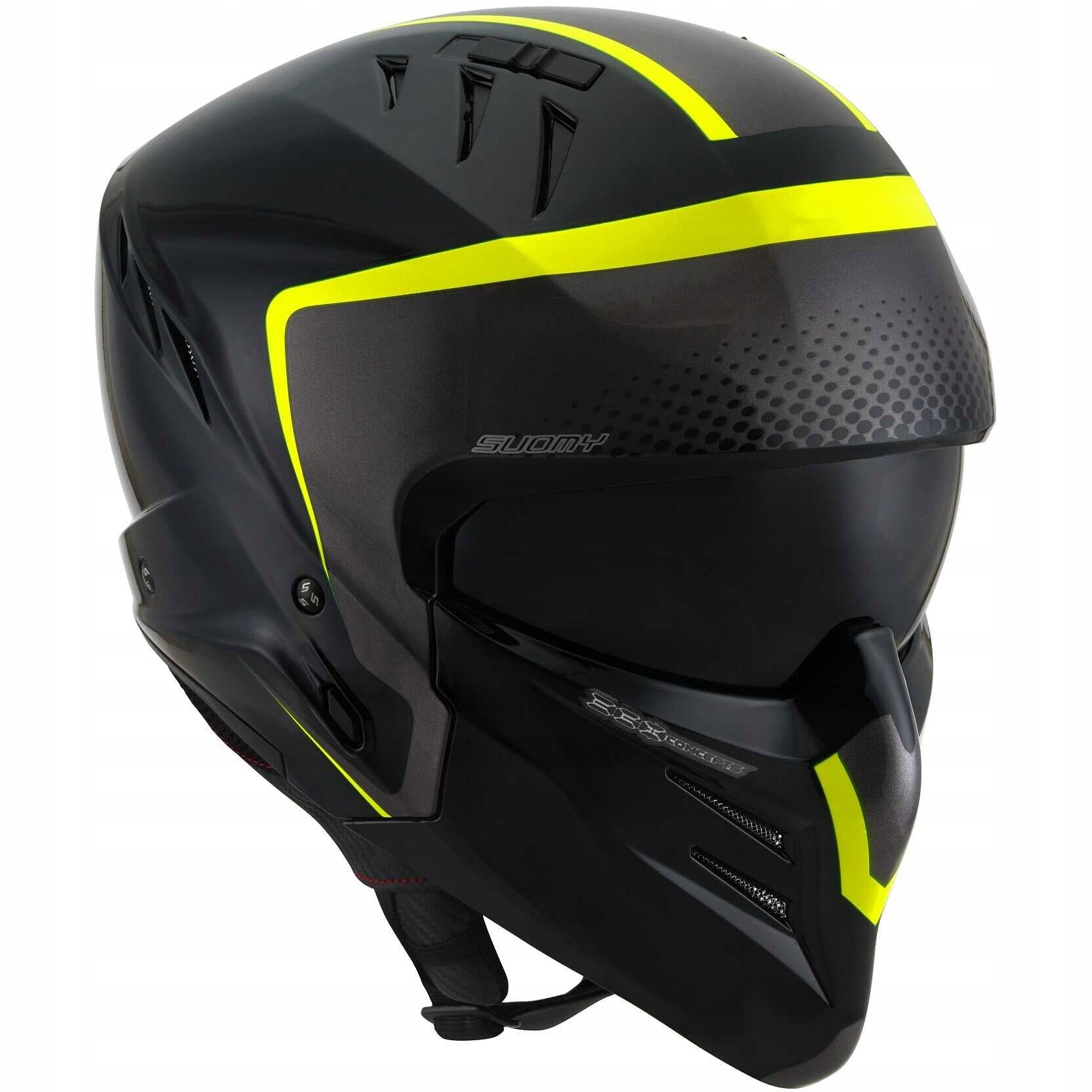 SUOMY HELMET ARMOR CREW BLACK YELLOW SIZE L K6AM0001.5
