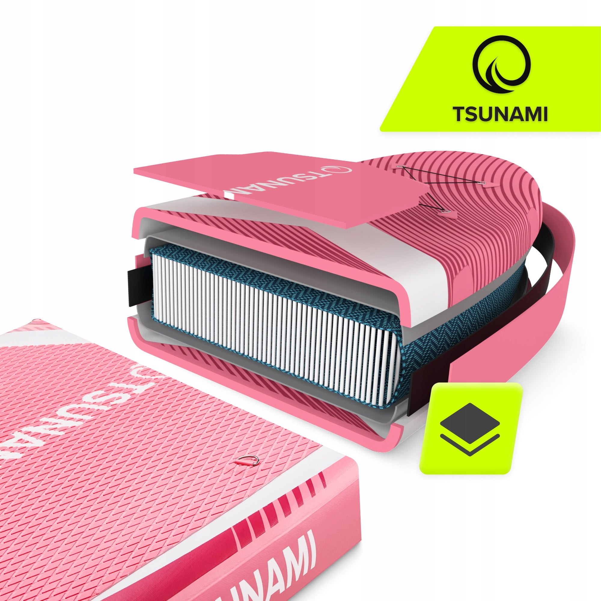 SUP BOARD INFLATABLE FOR SWIMMING PUMPED ACCESSORIES BACKPACK TSUNAMI 350cm T10 Product weight with unit packaging 14 kg