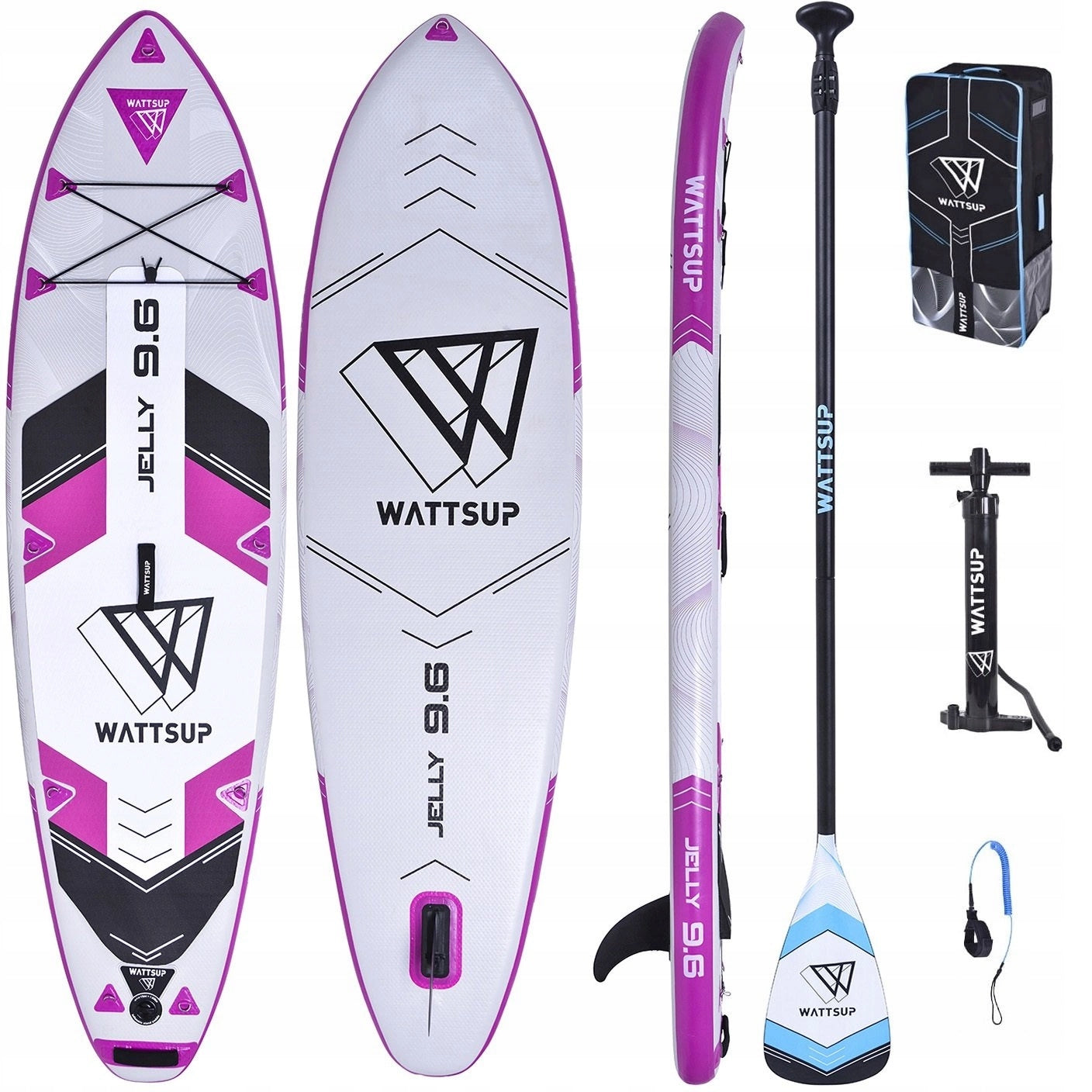 SUP BOARD PUMPED WITH PADDLE WATTSUP JELLY 9'6