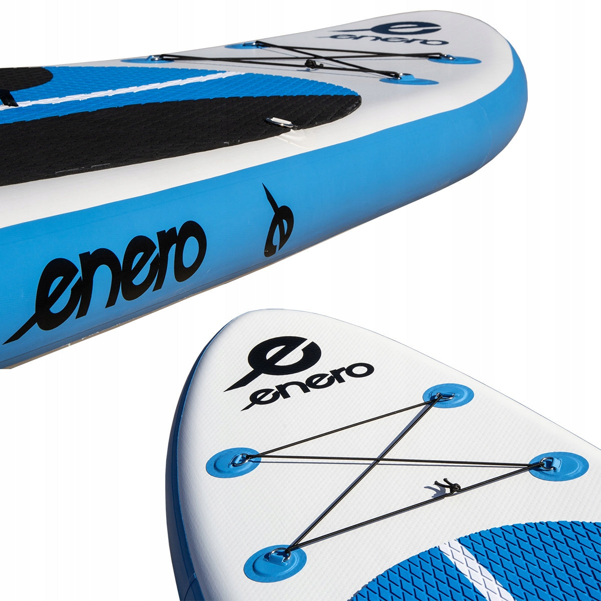 SUP BOARD pumped 300x76x15 cm to 130kg white-blue + paddle + backpack Manufacturer code 1034058