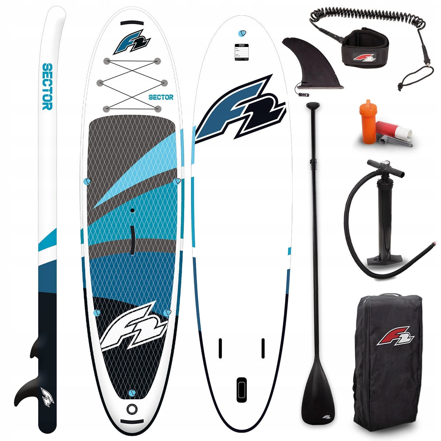 SUP BOARD pumped with paddle F2 paddle board SECTOR 12'2 372 cm