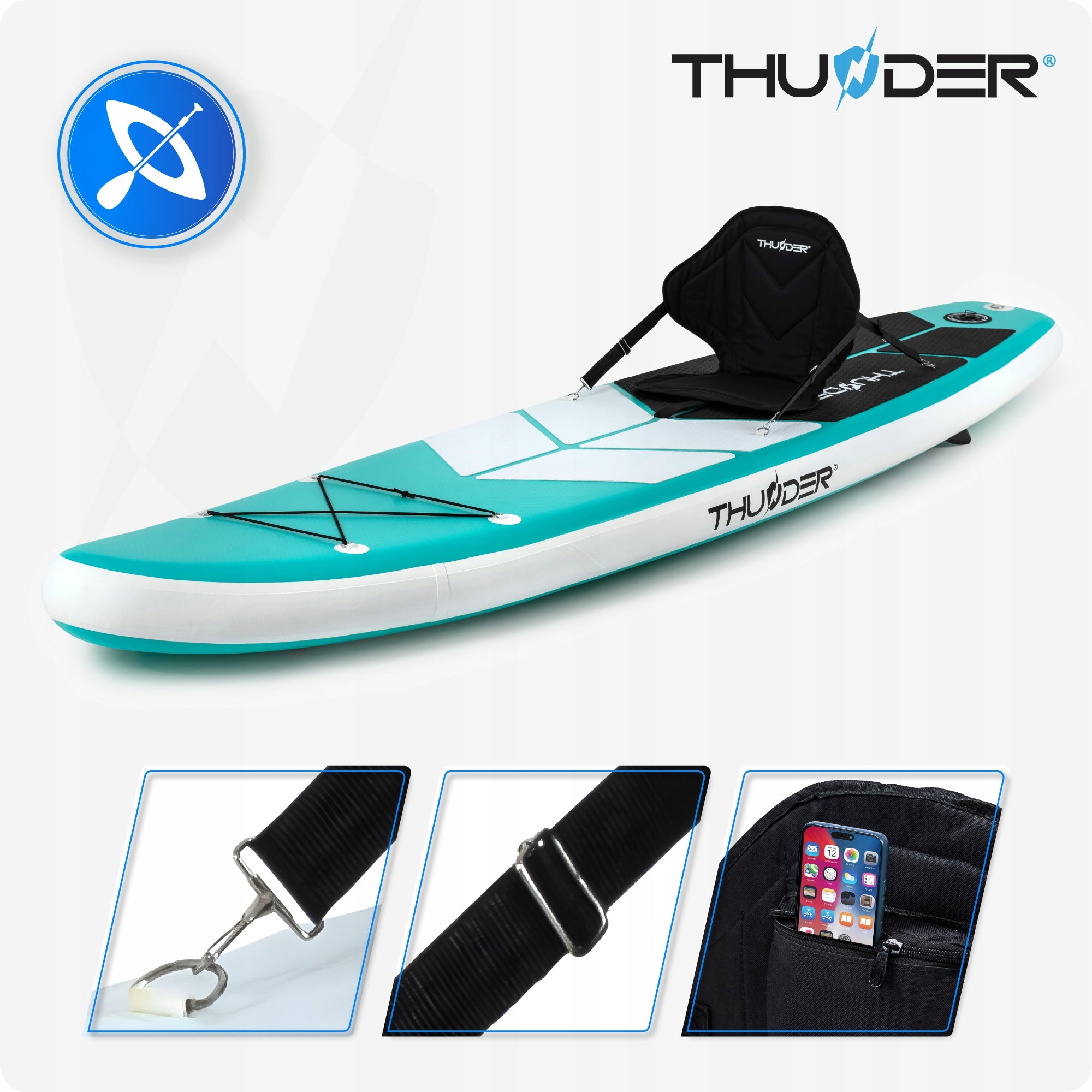 SUP Board 320CM Inflatable Paddle BoardInflated Paddle Set Thunder Gender not applicable
