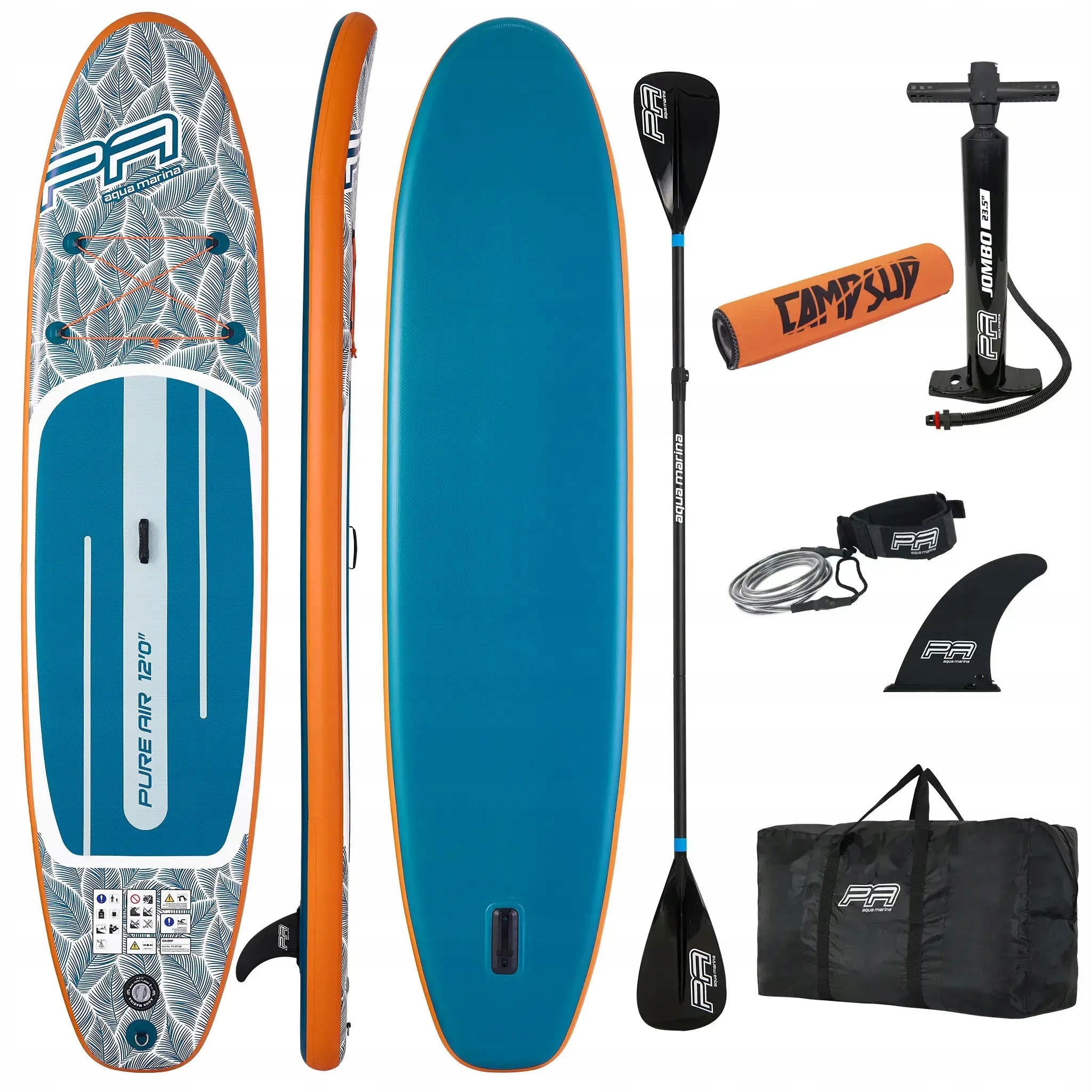 SUP Board Pumped Aqua Marina Pure Air Tropic 12'0" 366 cm + buoy